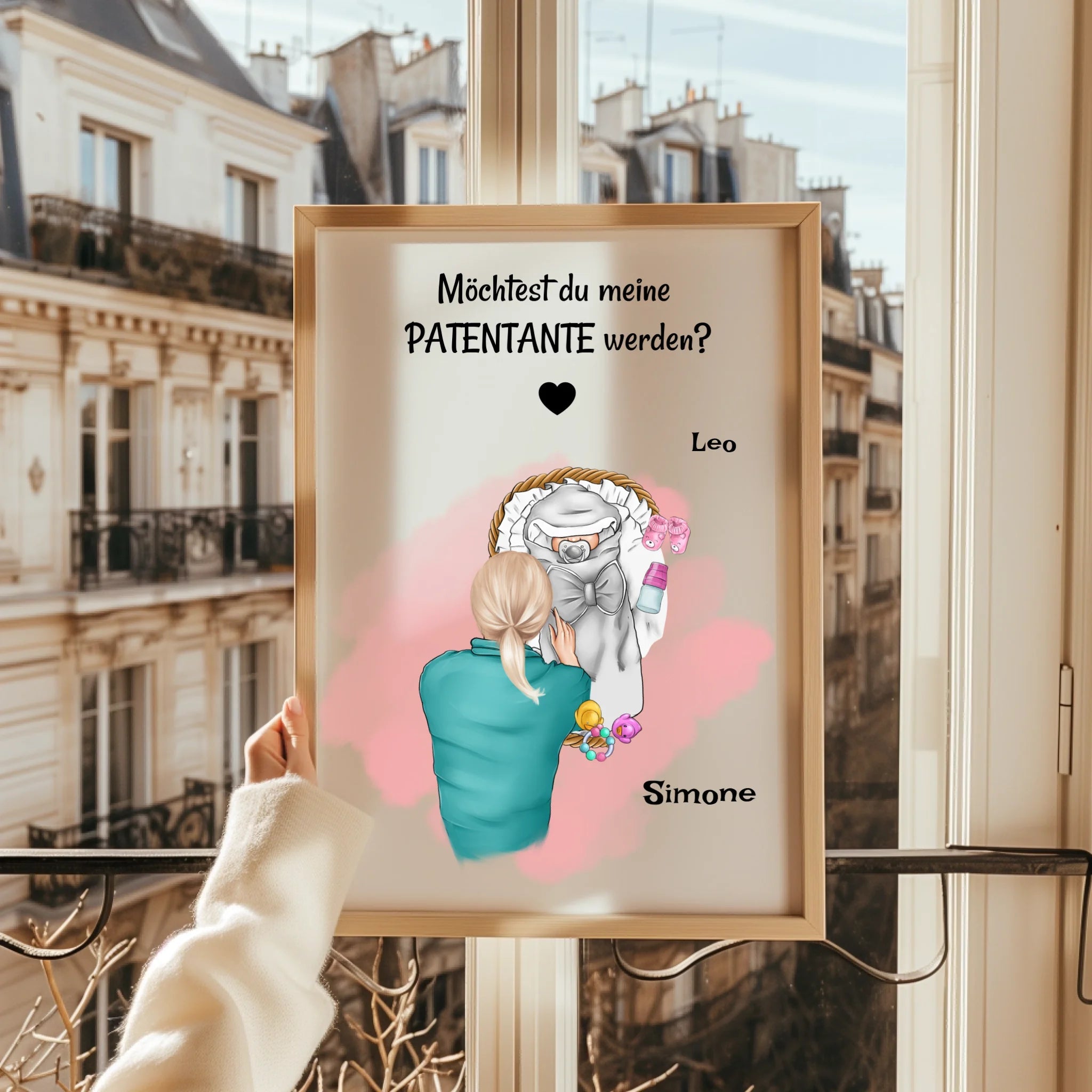 Patentante Fragen Geschenk Poster gestalten - Prinolla