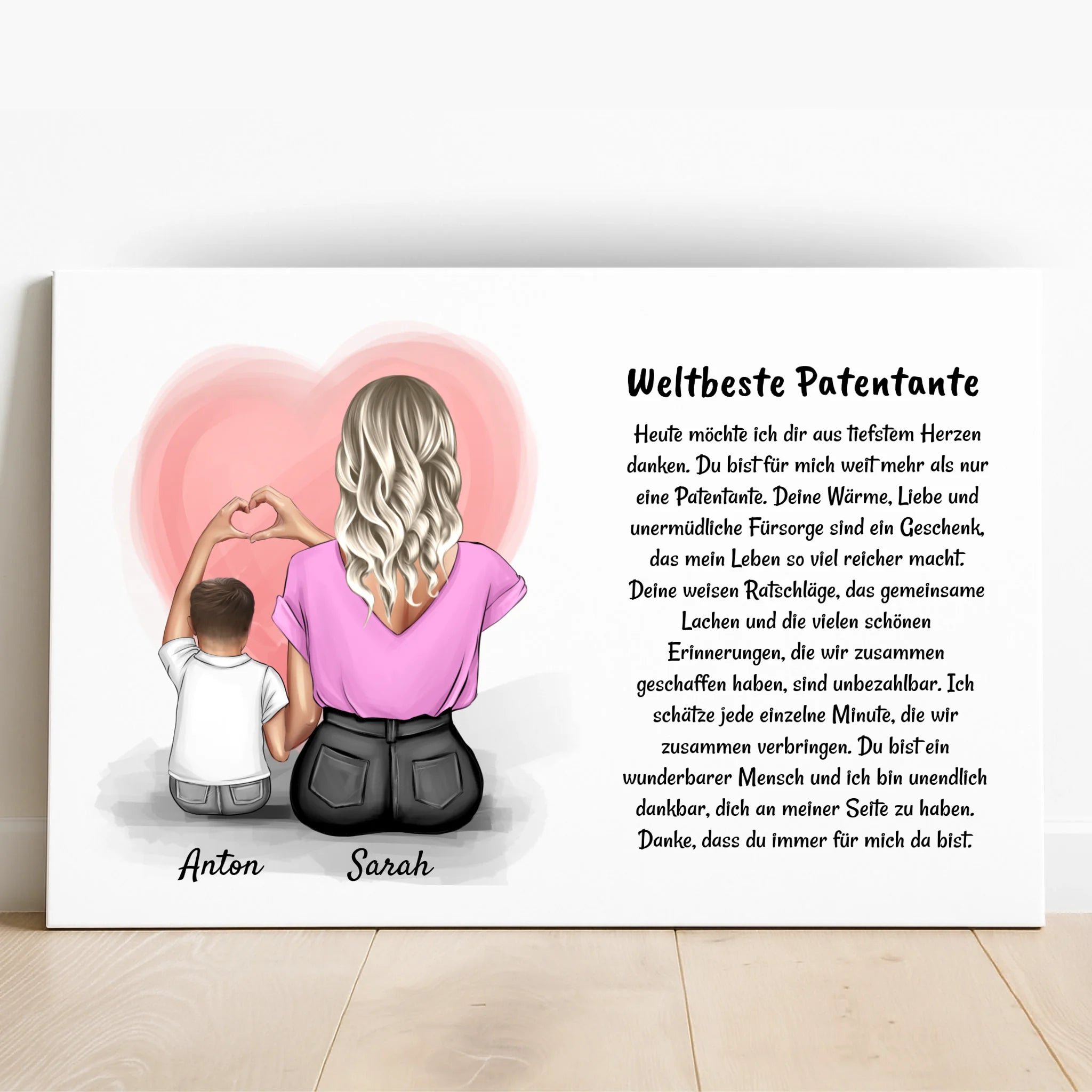 Patentante & Junge Kind Illustration Bild gestalten - Prinolla