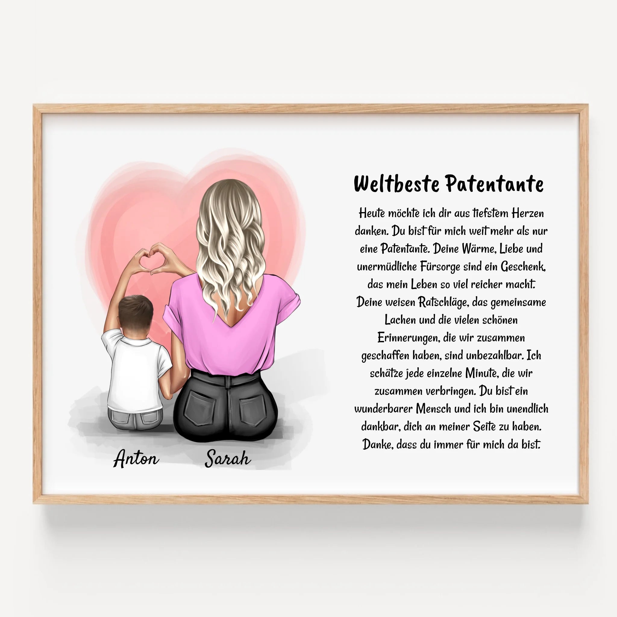 Patentante & Junge Kind Illustration Bild gestalten - Prinolla