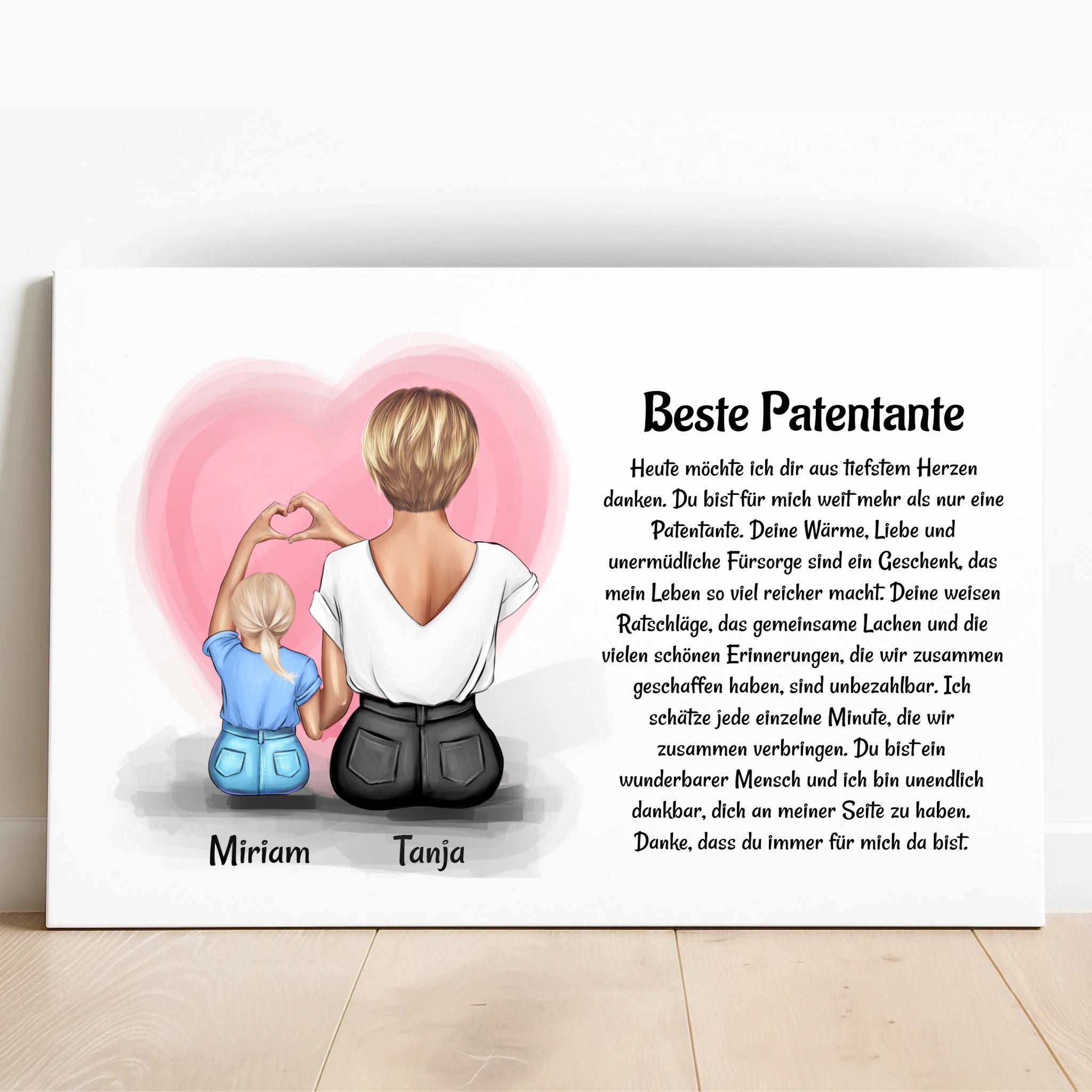 Patentante Mädchen Geschenk Poster personalisiert - Prinolla