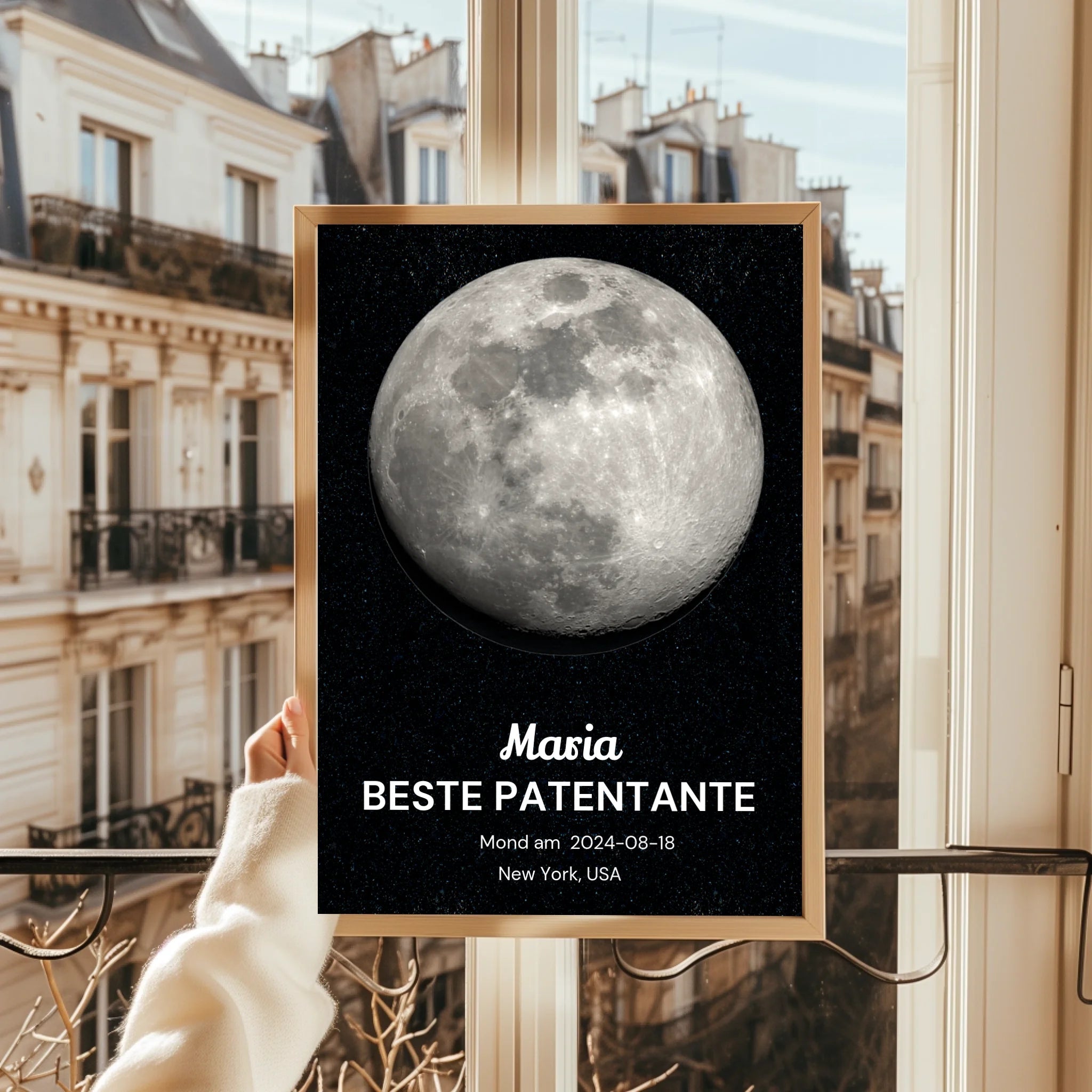 Patentante Mondposter Geschenk zum Geburtstag gestalten - Prinolla