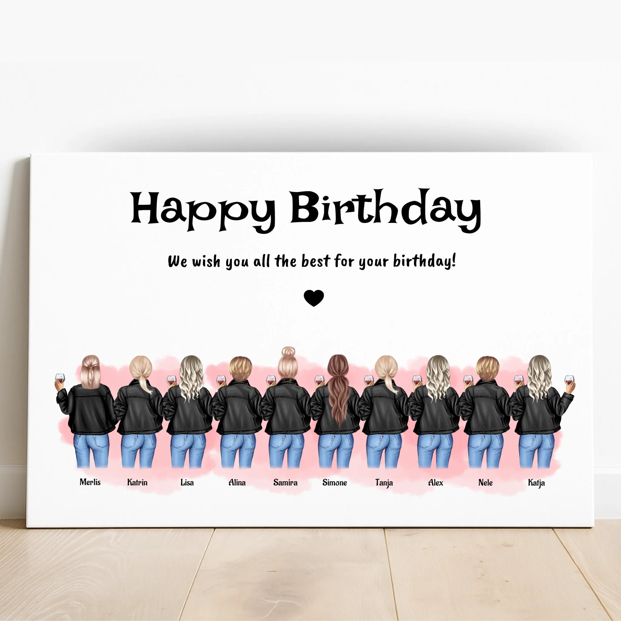 Personalisierte 10 Mädchen Poster Illustration personalisiert - Prinolla