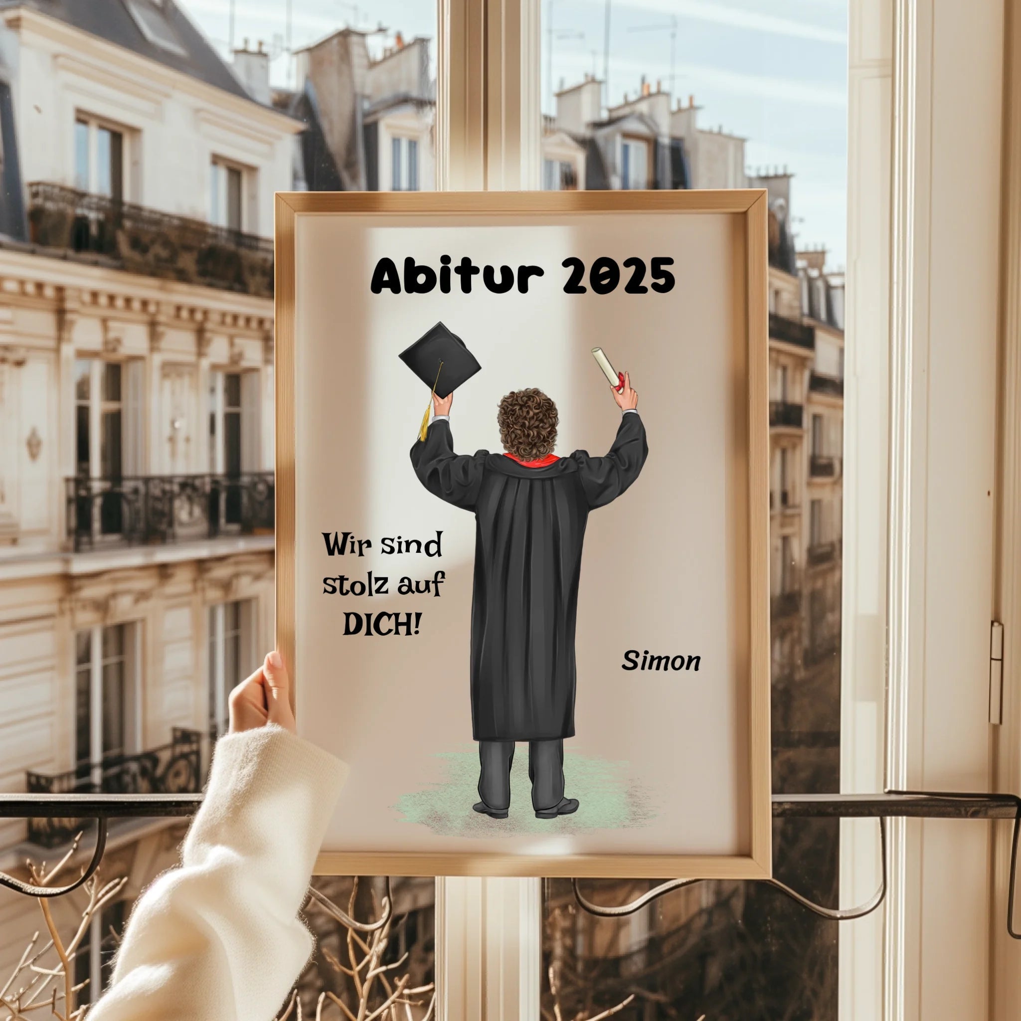 Personalisiertes Abitur Geschenk Poster Junge - Prinolla