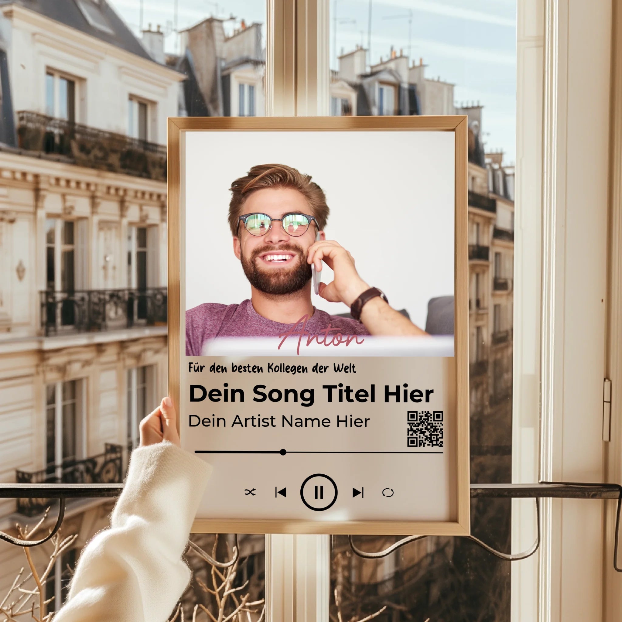 Personalisiertes Geschenk Kollege Musikposter Lieblingssong - Prinolla