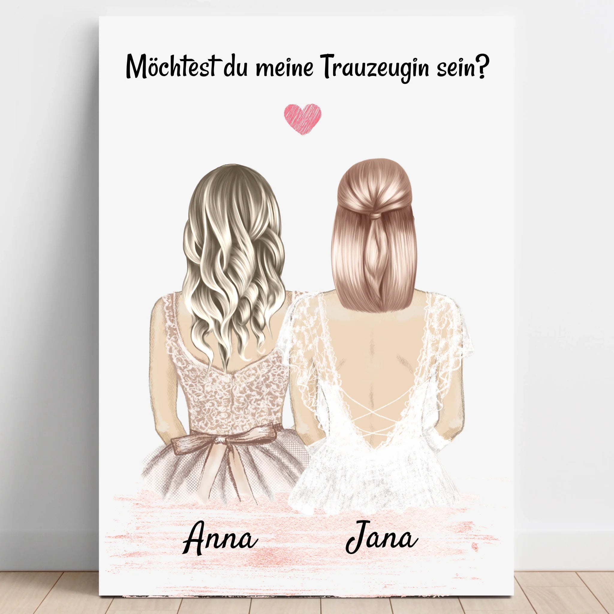 Personalisiertes Geschenk Trauzeugin Illustration gestalten - Prinolla