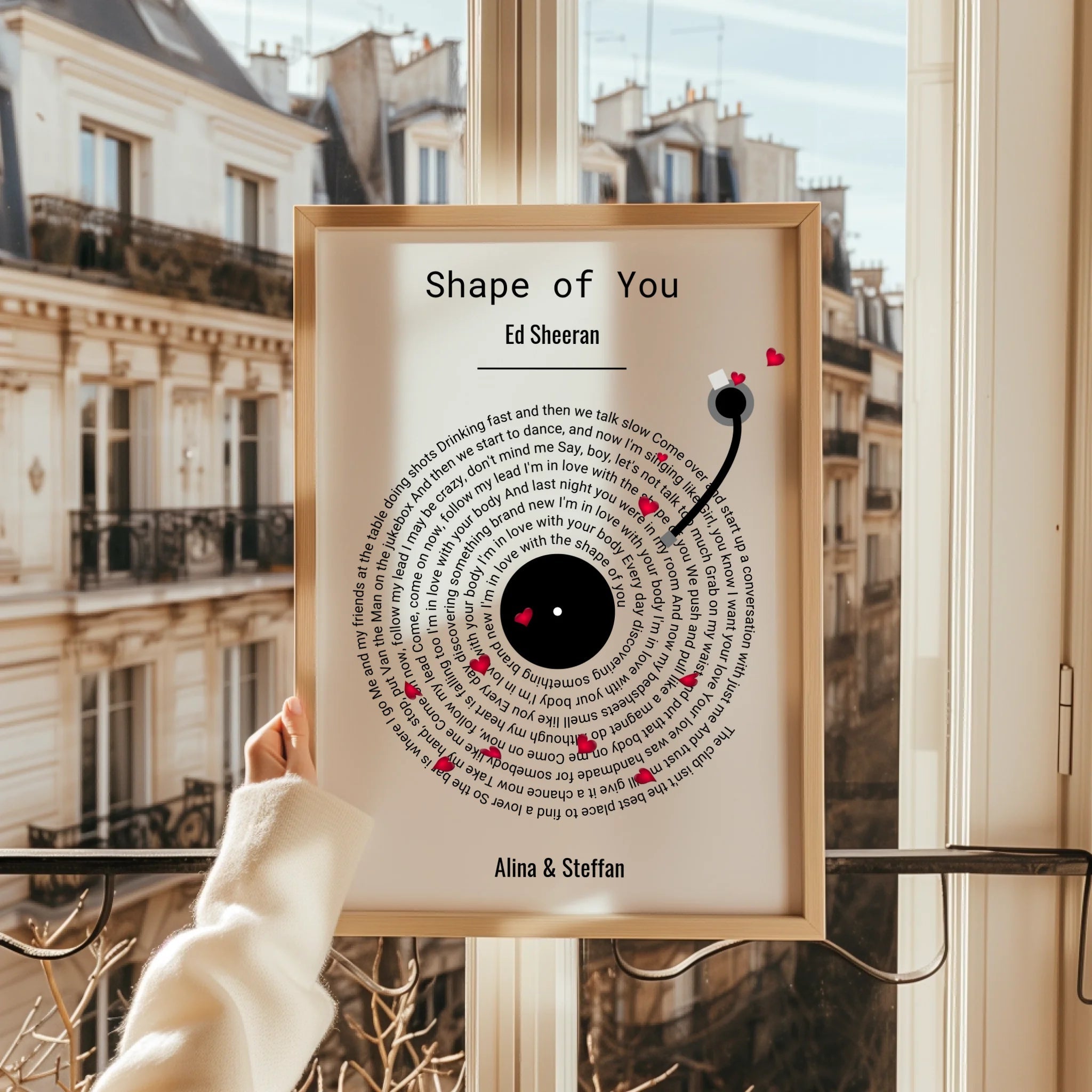 Personalisiertes Hochzeitsgeschenk Musikposter gestalten - Prinolla