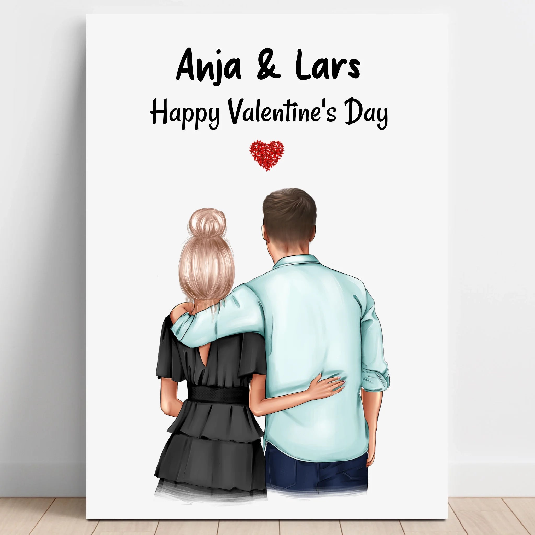 Personalisiertes Jahrestaggeschenk Paar Poster - Prinolla