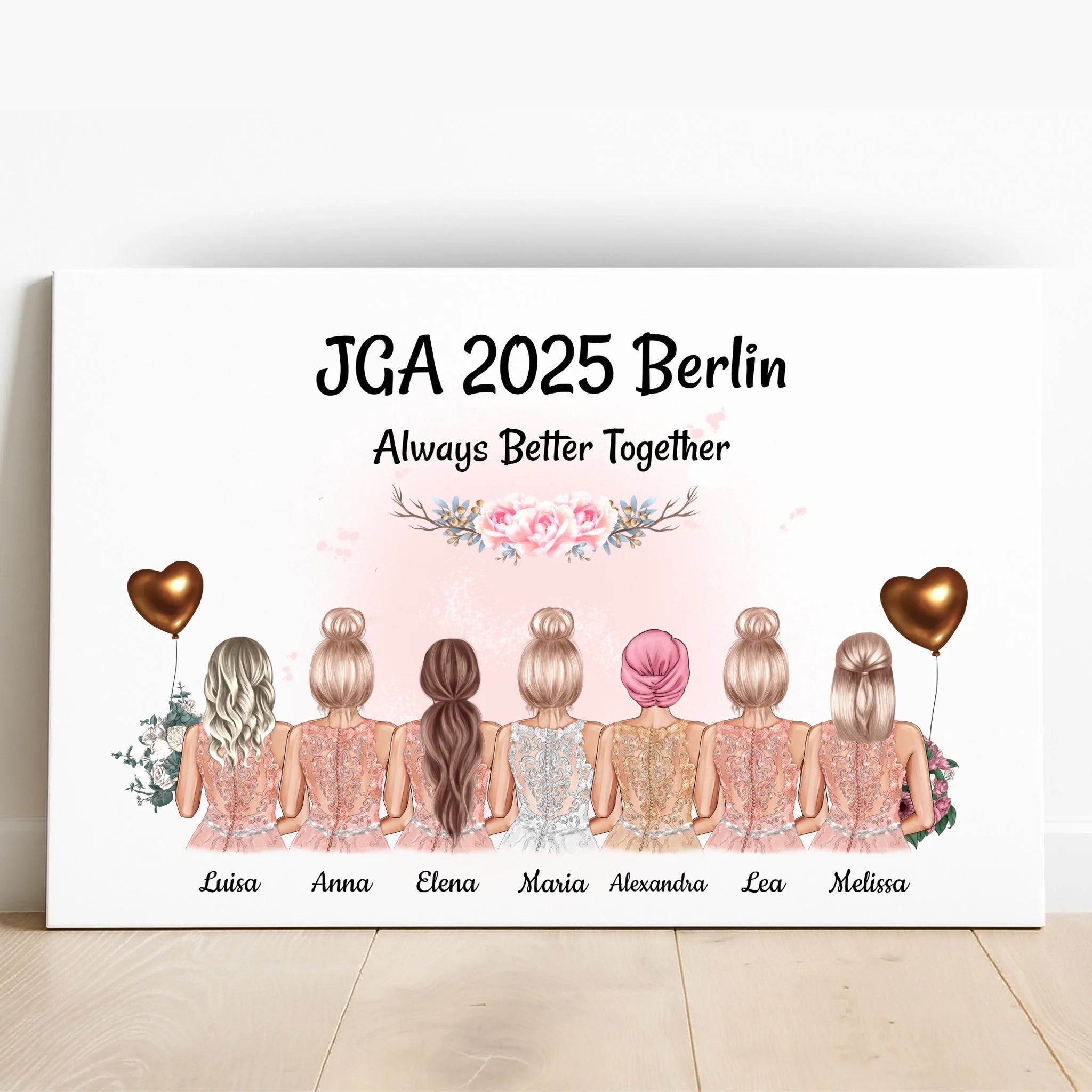 Personalisiertes JGA Geschenk Bild 7 Personen gestalten - Prinolla