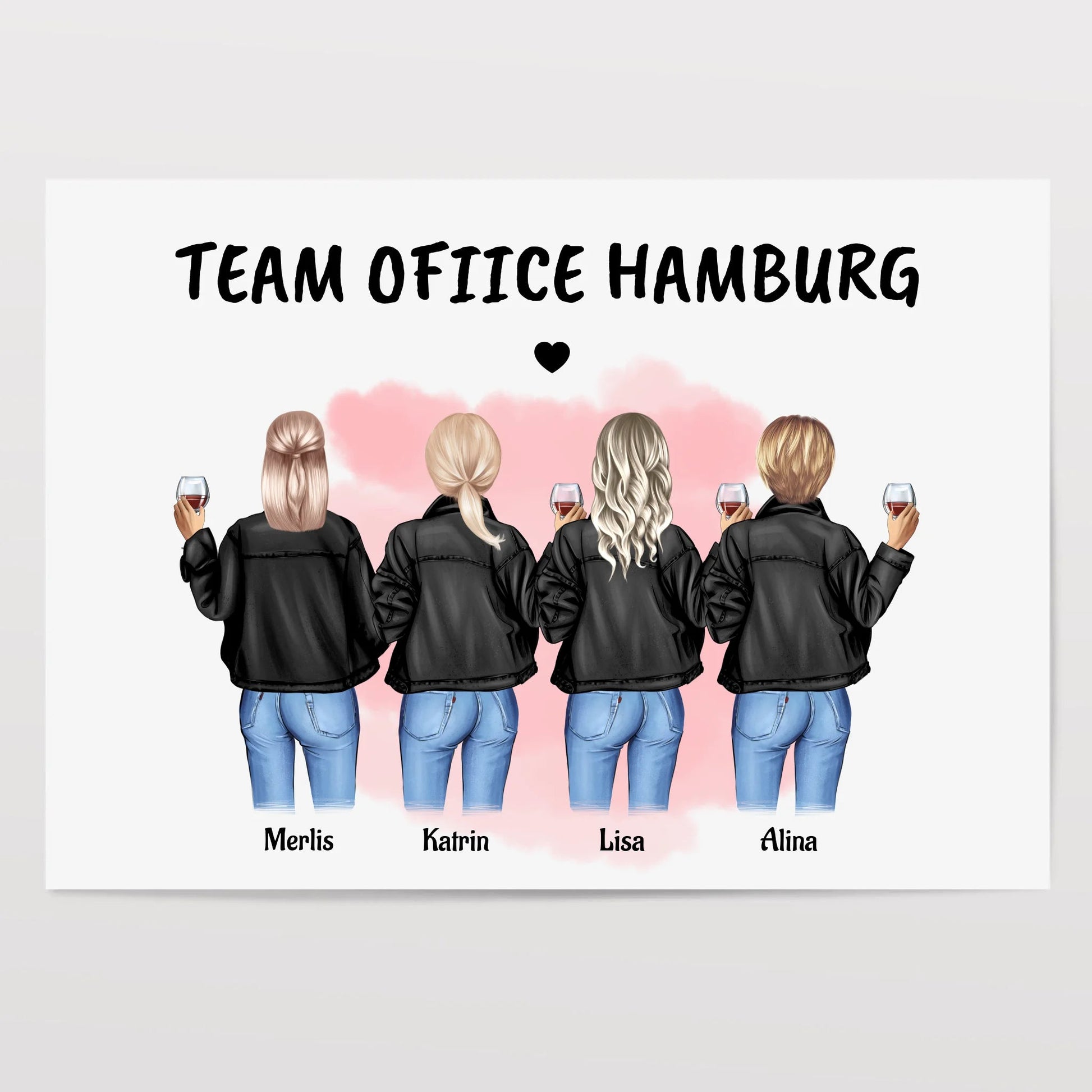 Personalisiertes Kolleginnen Geschenk Poster selber gestalten - Prinolla