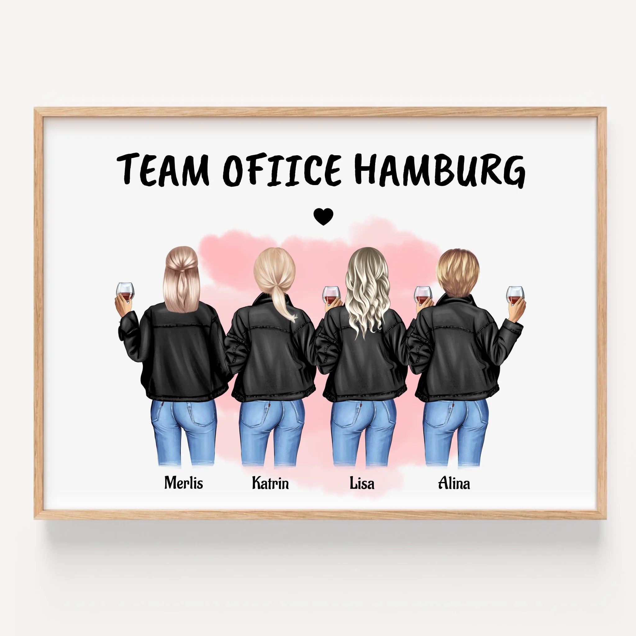 Personalisiertes Kolleginnen Geschenk Poster selber gestalten - Prinolla