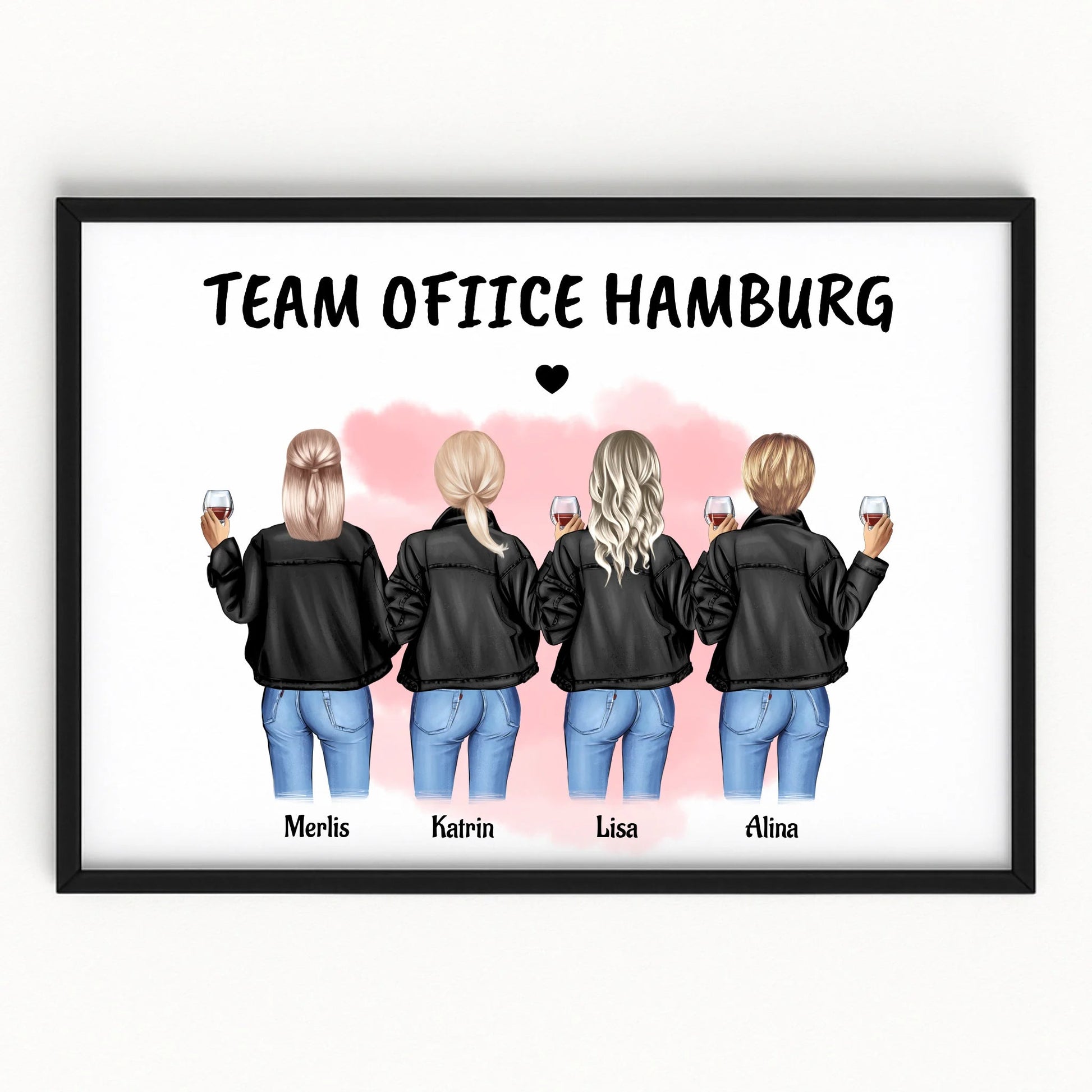 Personalisiertes Kolleginnen Geschenk Poster selber gestalten - Prinolla