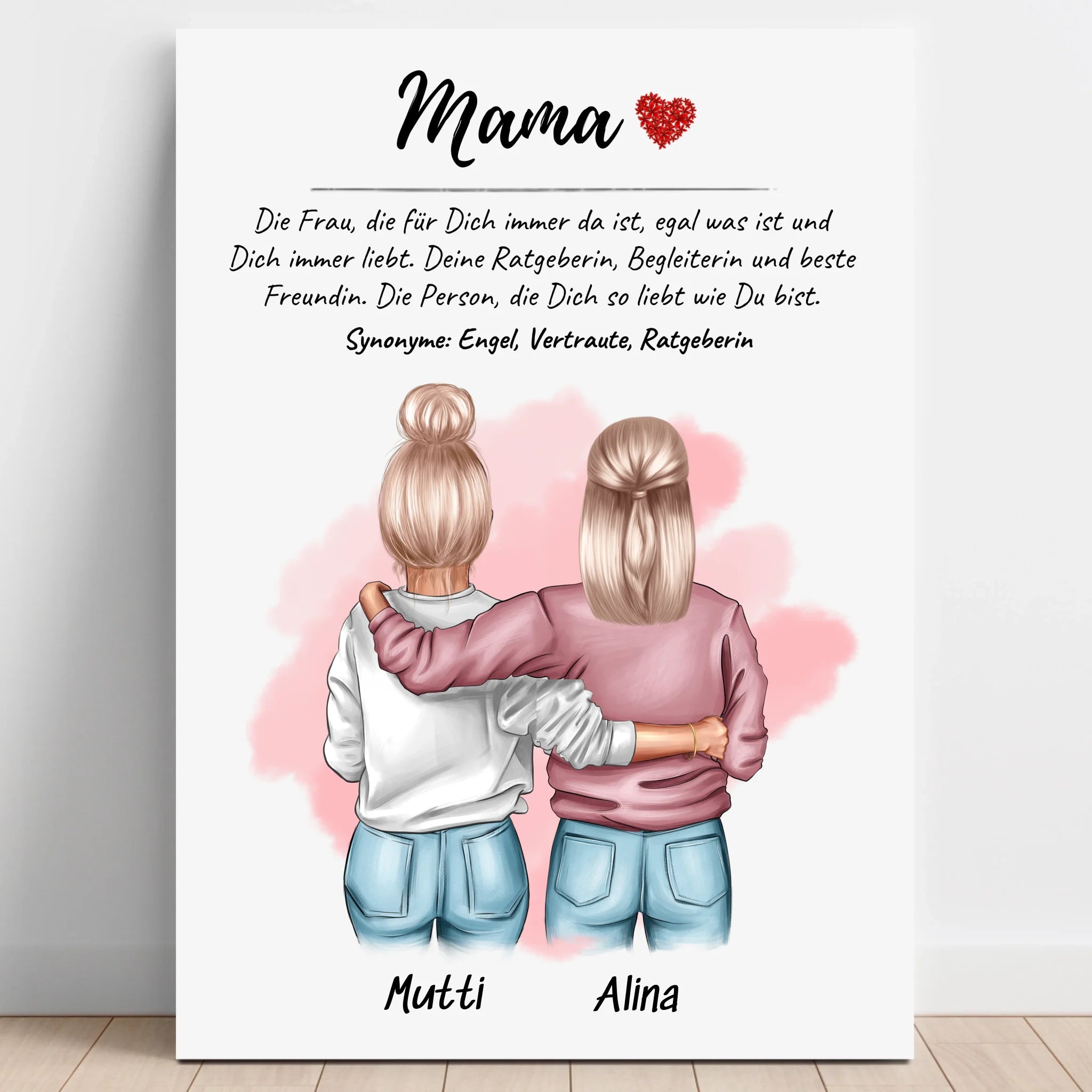 Personalisiertes Mama Bild Geschenk von erwachsener Tochter - Prinolla