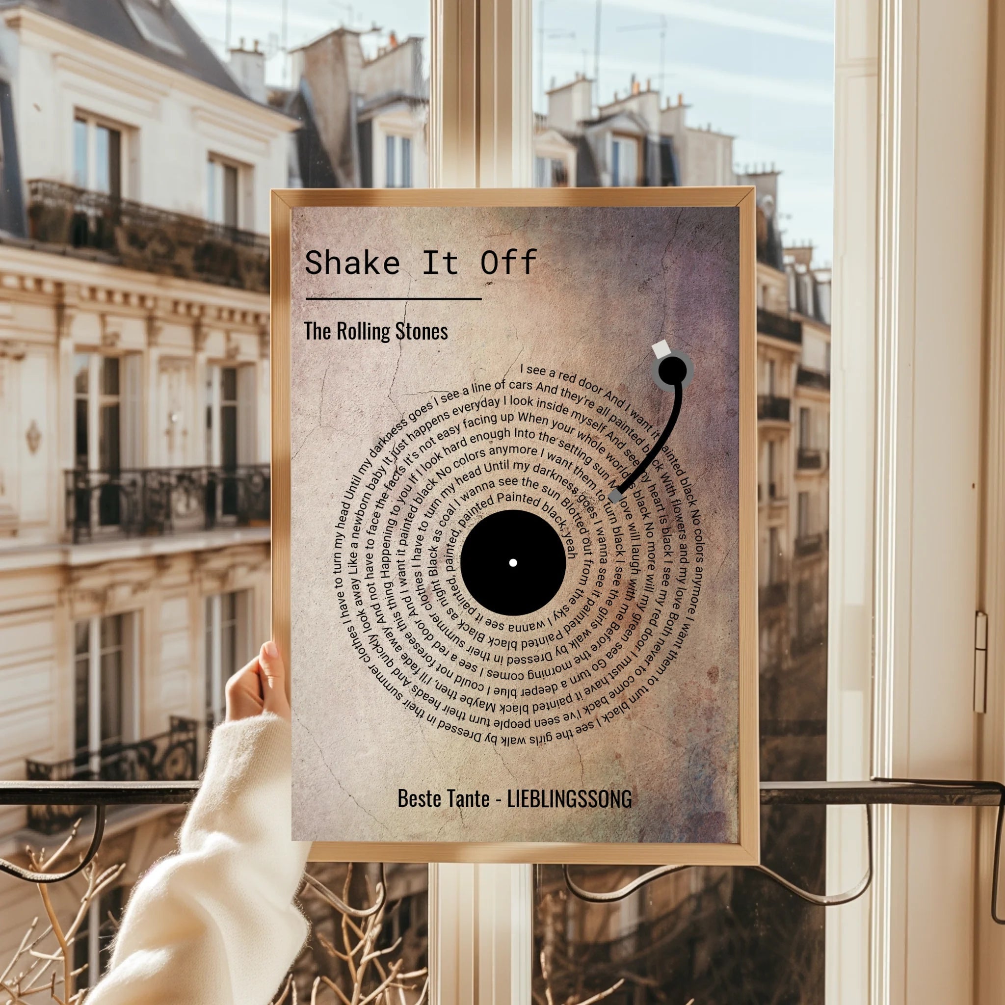 Personalisiertes Musikposter Geschenk für Tante - Prinolla