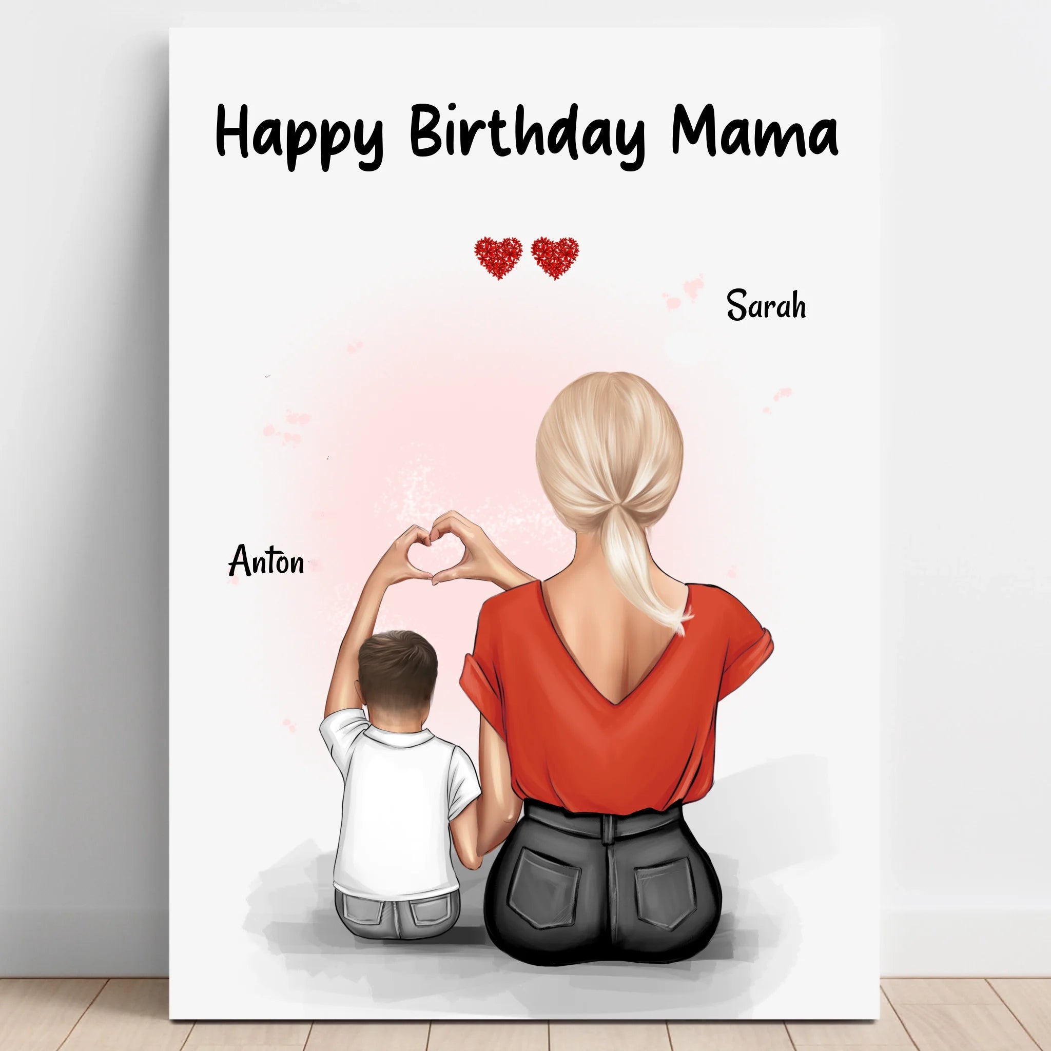 Personalisiertes Mutter Kind Geschenk Bild gestalten - Prinolla