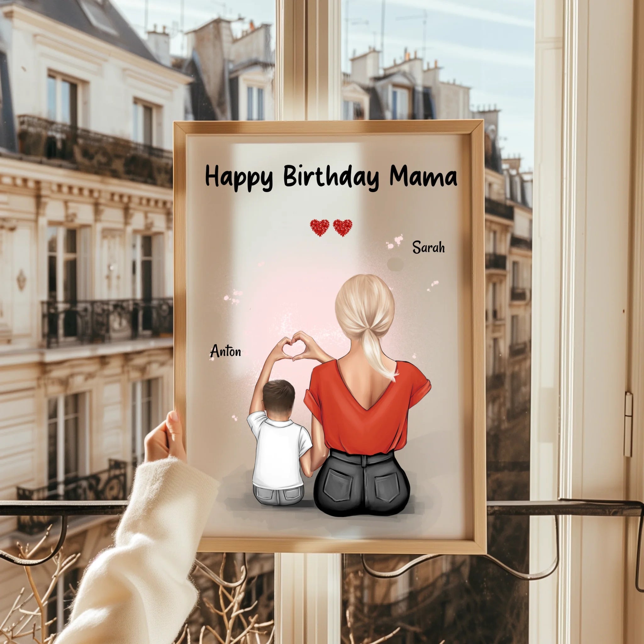 Personalisiertes Mutter Kind Geschenk Bild gestalten - Prinolla