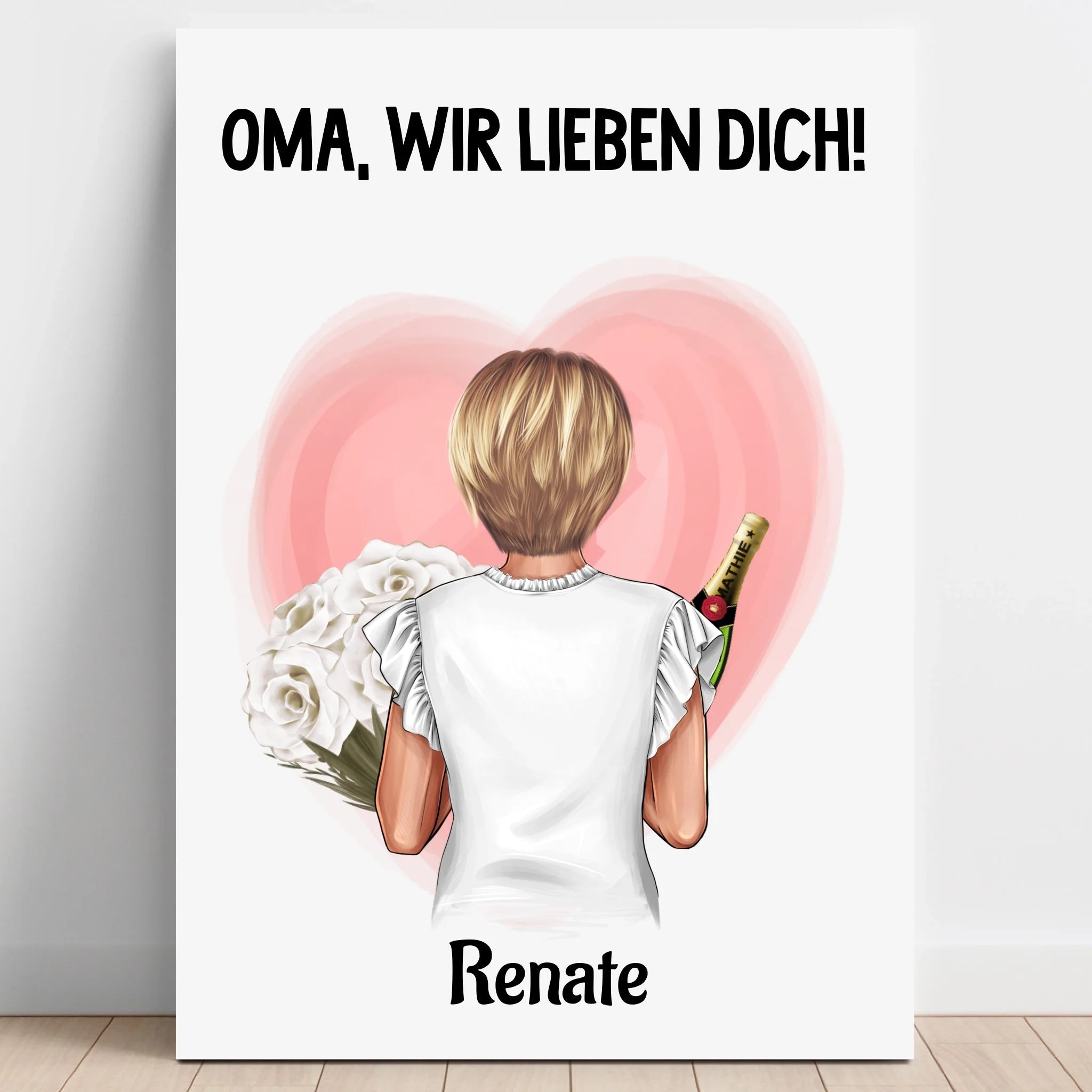 Personalisiertes Oma Geschenk Bild Illustration selber gestalten - Prinolla