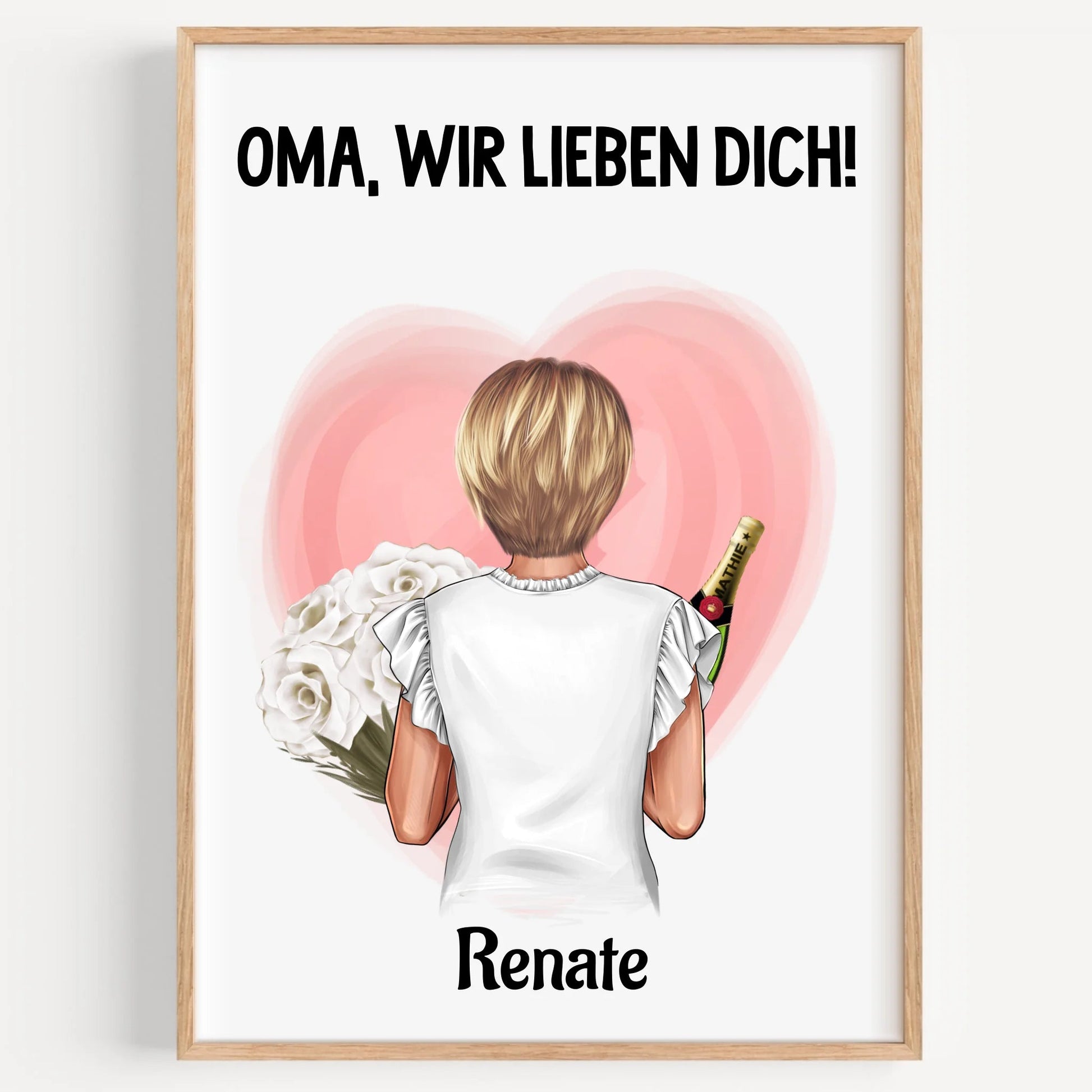 Personalisiertes Oma Geschenk Bild Illustration selber gestalten - Prinolla