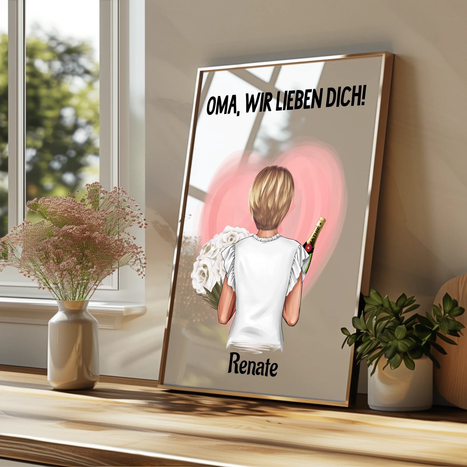 Personalisiertes Oma Geschenk Bild Illustration selber gestalten - Prinolla