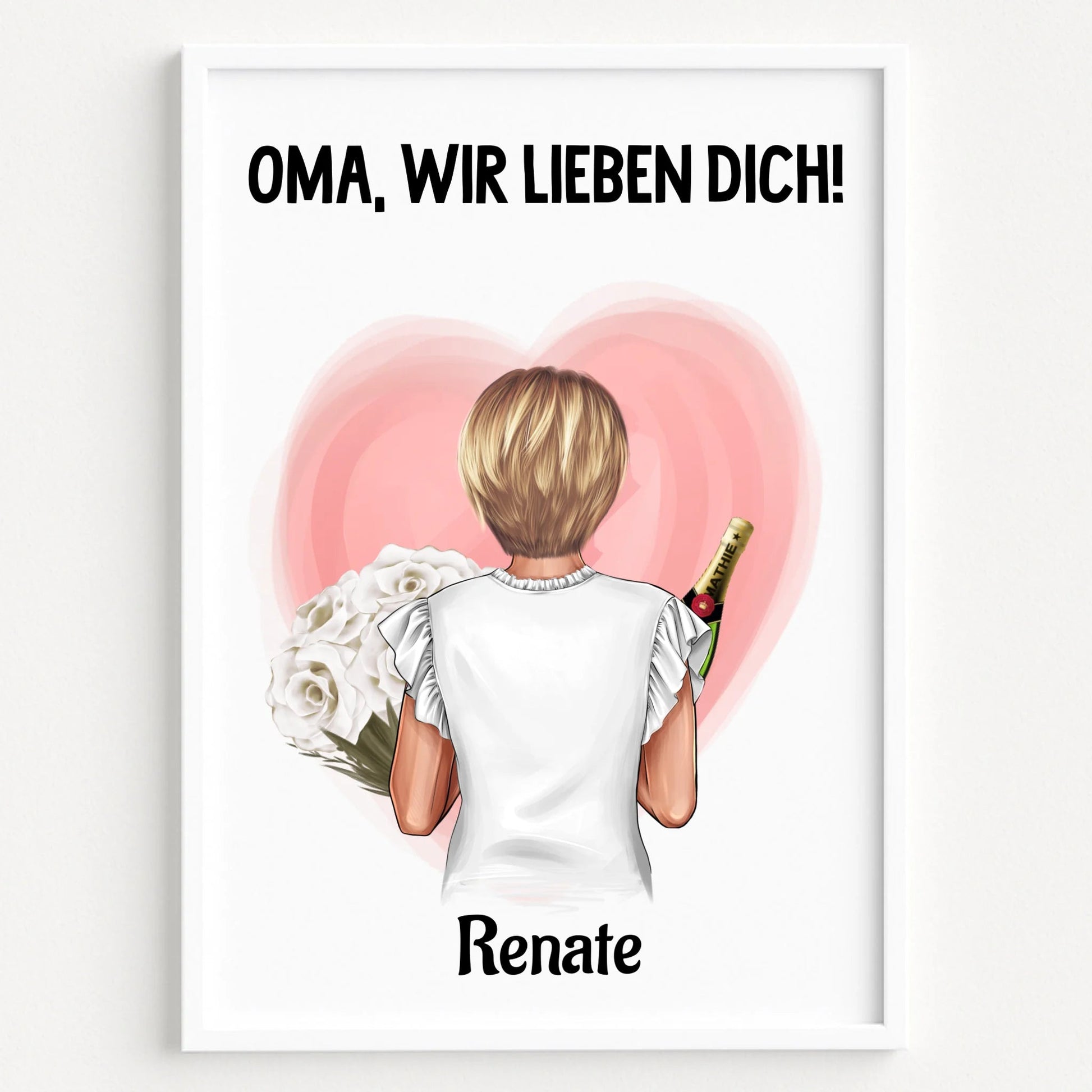 Personalisiertes Oma Geschenk Bild Illustration selber gestalten - Prinolla
