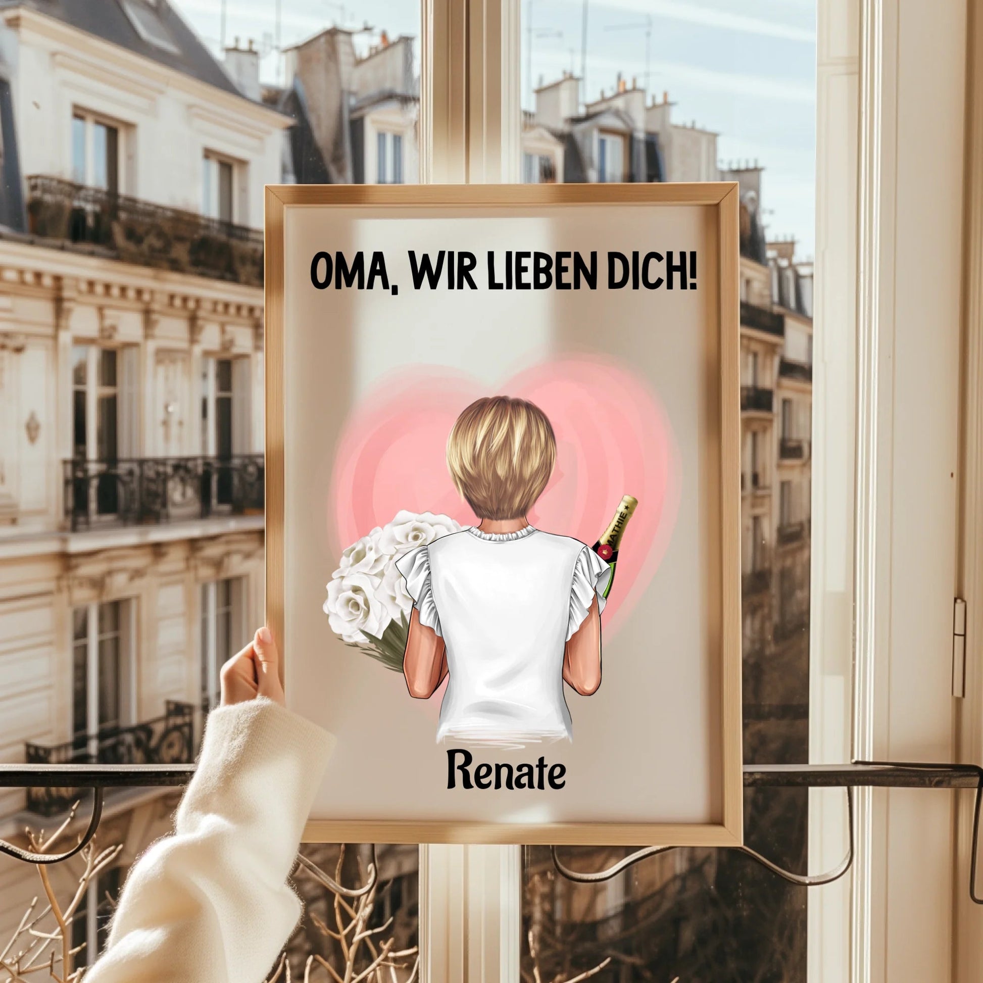 Personalisiertes Oma Geschenk Bild Illustration selber gestalten - Prinolla