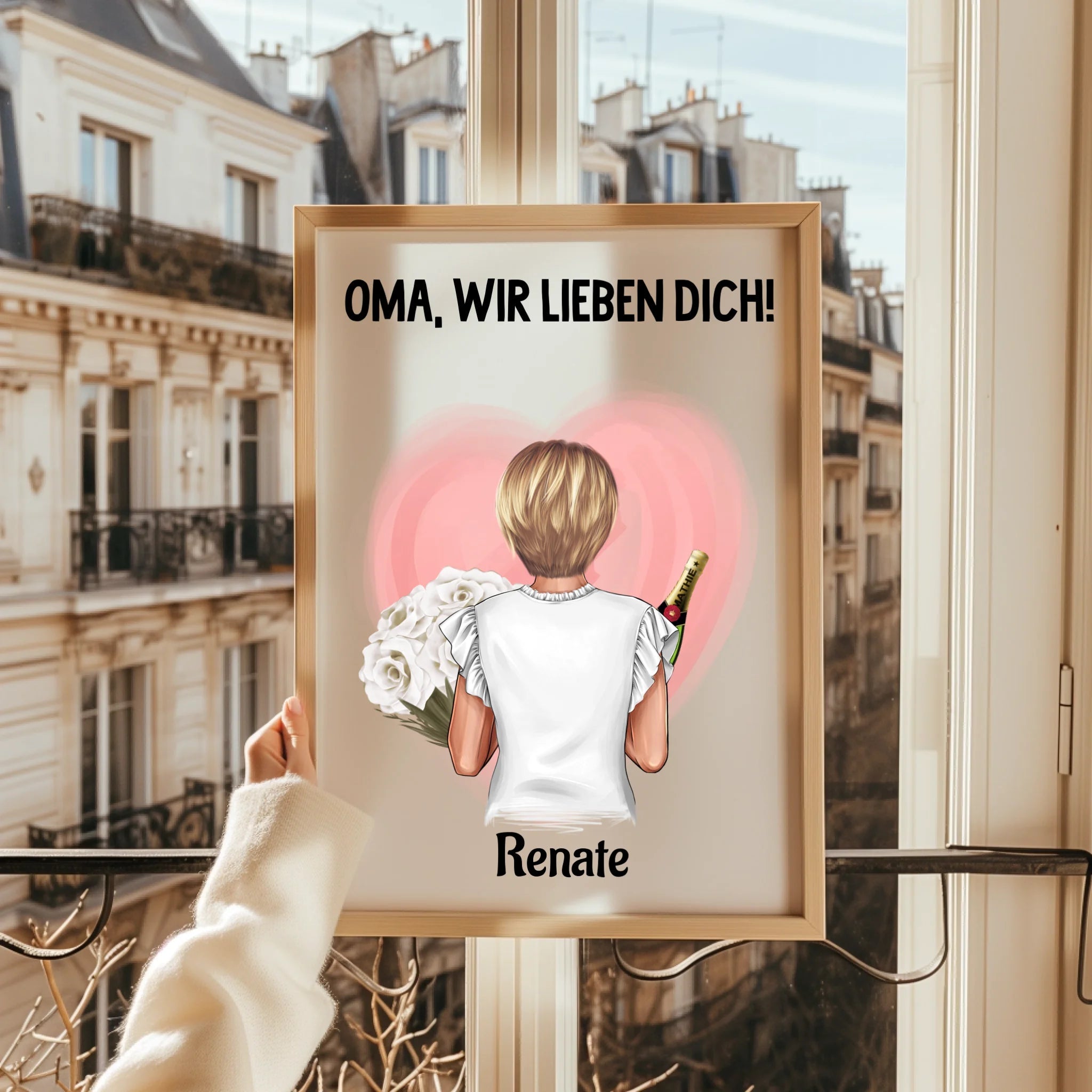 Personalisiertes Oma Geschenk Bild Illustration selber gestalten - Prinolla