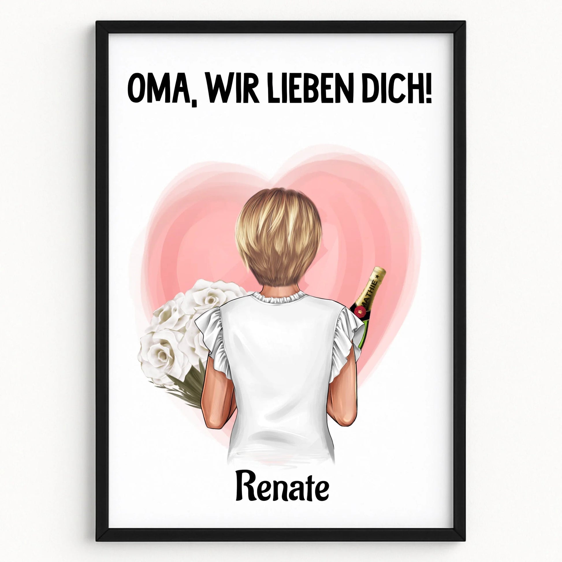 Personalisiertes Oma Geschenk Bild Illustration selber gestalten - Prinolla