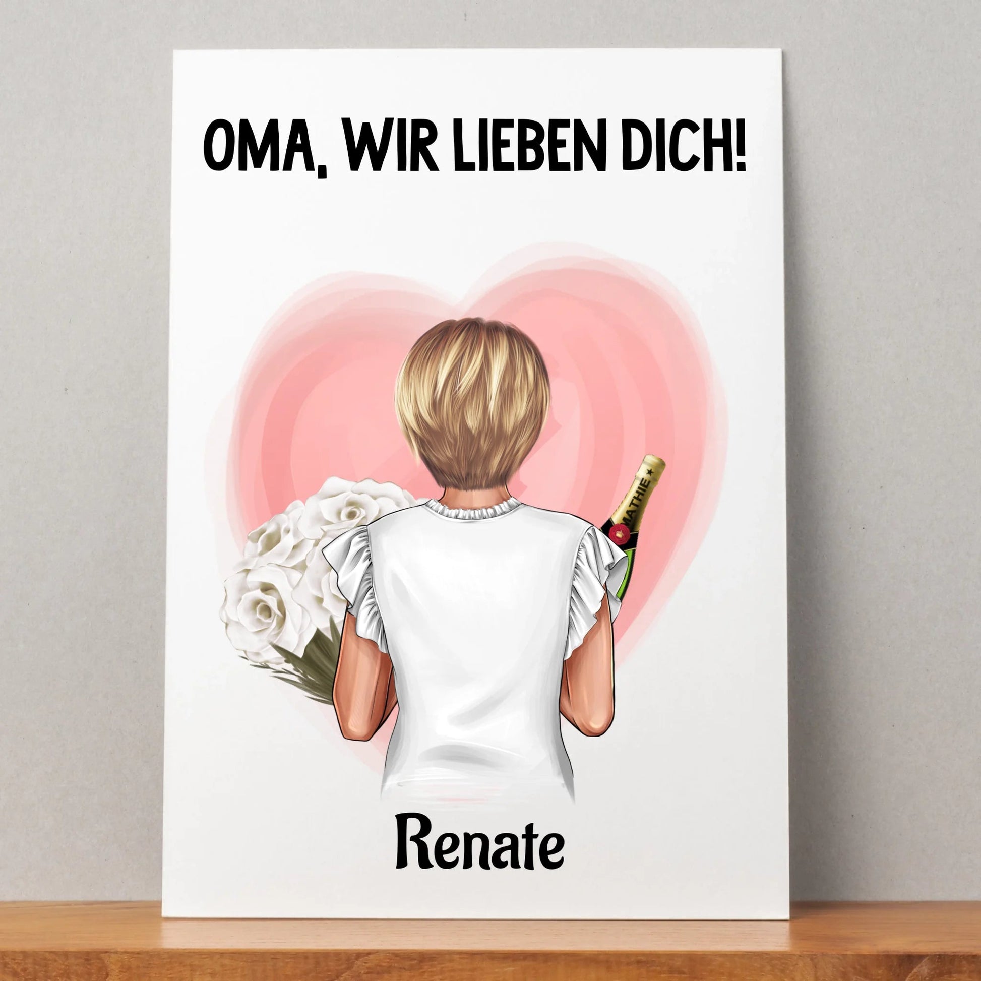 Personalisiertes Oma Geschenk Bild Illustration selber gestalten - Prinolla