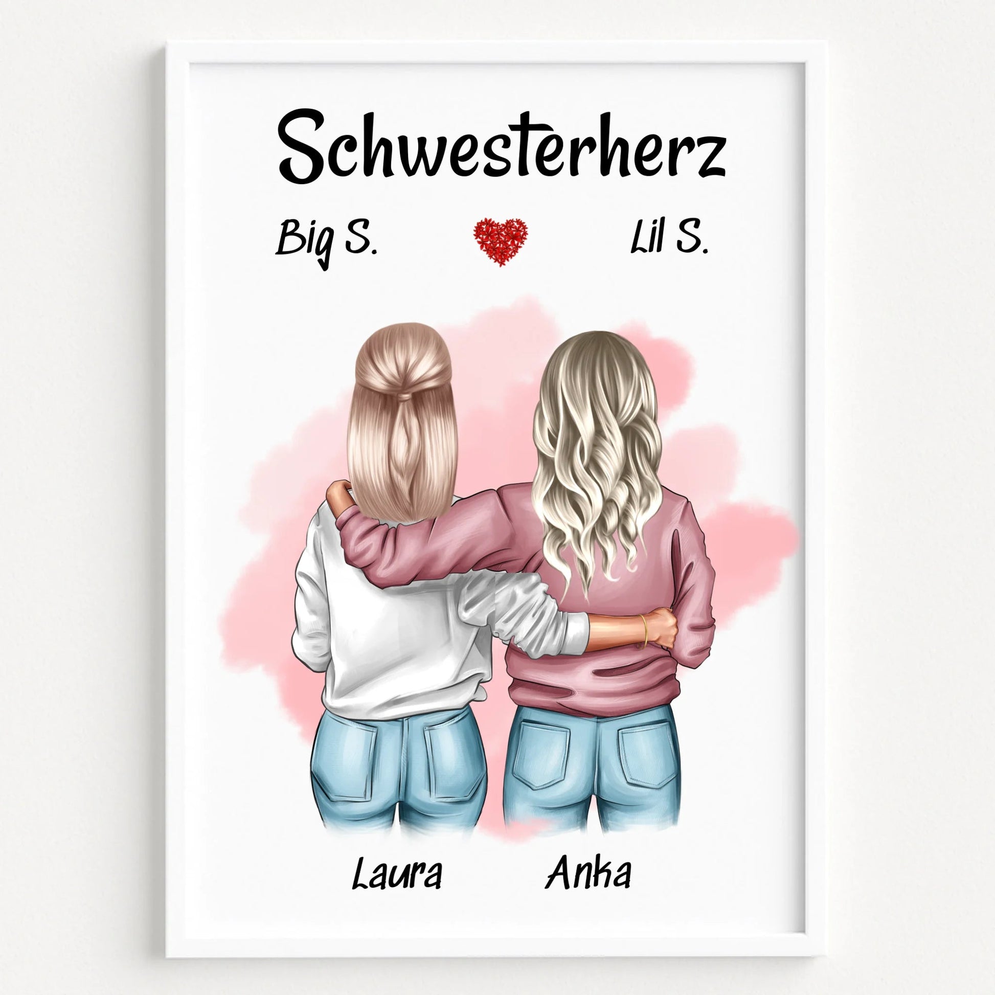 Personalisiertes Schwestern Bild Geschenk gestalten - Prinolla