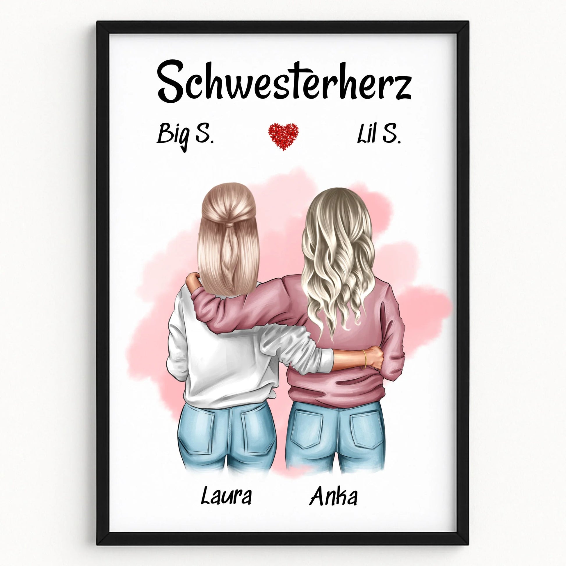 Personalisiertes Schwestern Bild Geschenk gestalten - Prinolla