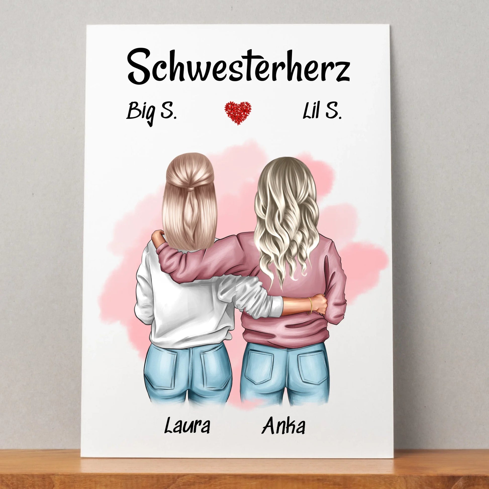 Personalisiertes Schwestern Bild Geschenk gestalten - Prinolla