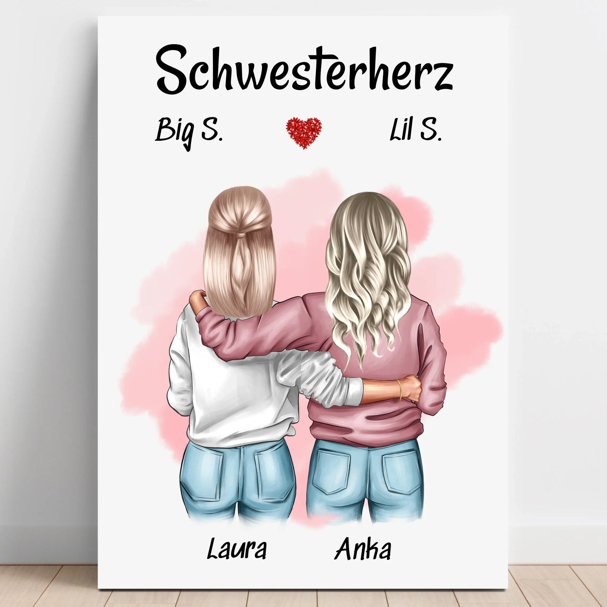 Personalisiertes Schwestern Bild Geschenk gestalten - Prinolla