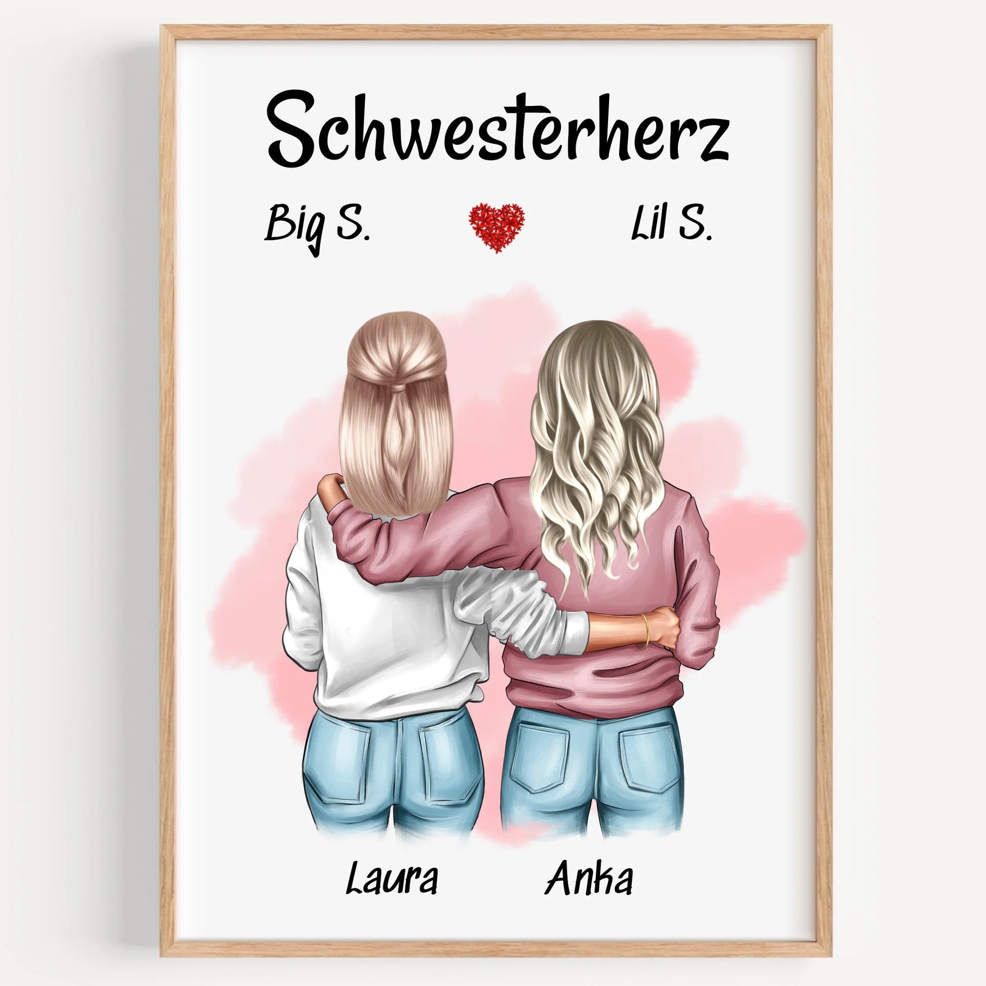 Personalisiertes Schwestern Bild Geschenk gestalten - Prinolla