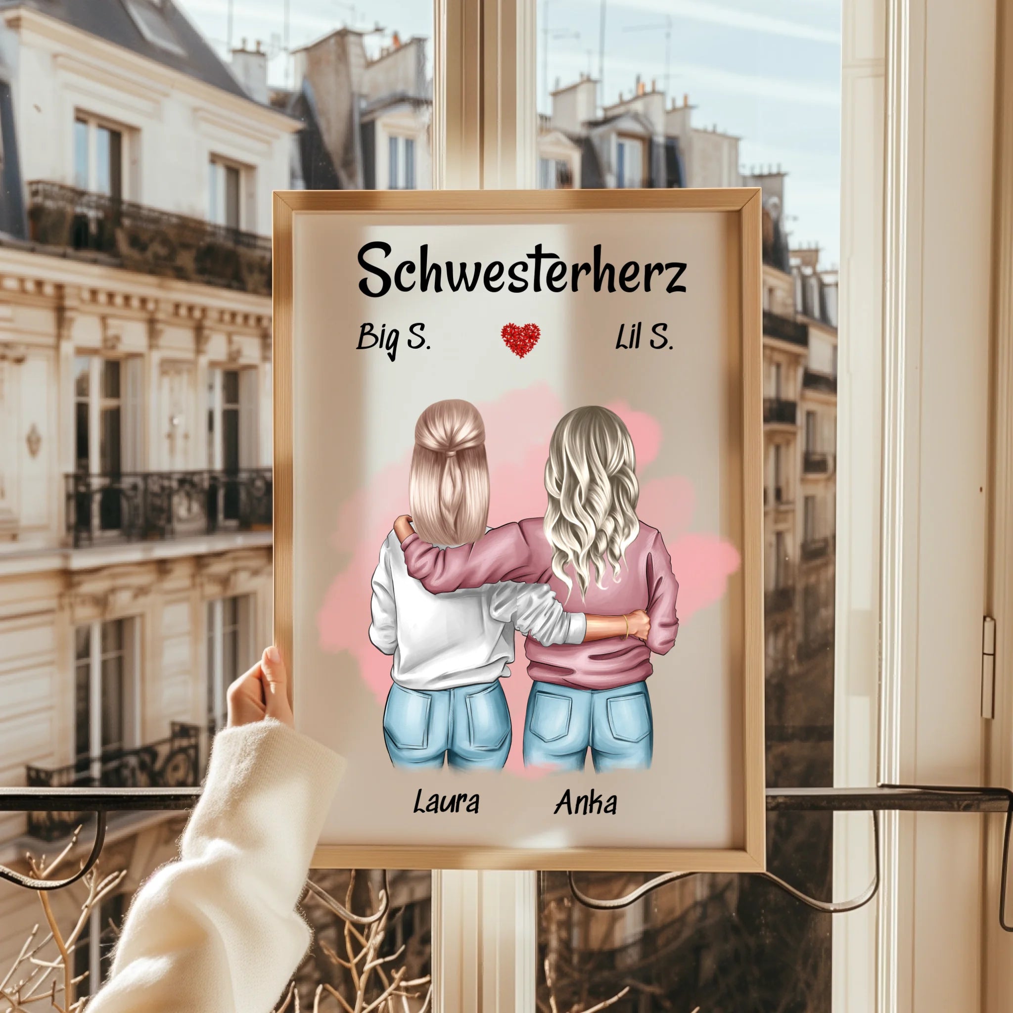 Personalisiertes Schwestern Bild Geschenk gestalten - Prinolla