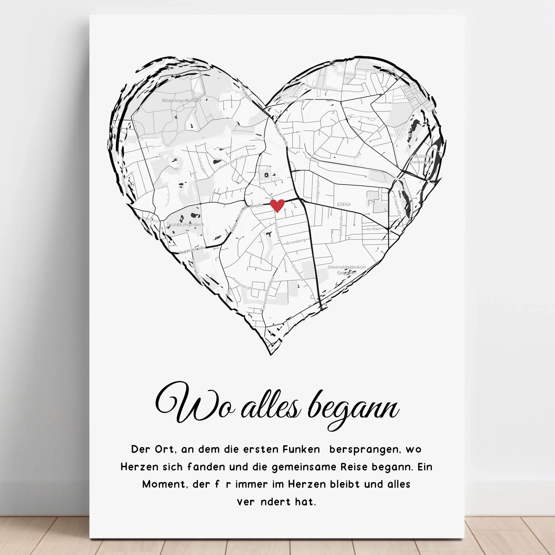 Personalisiertes Wo Alles Begann Poster Geschenk - Prinolla