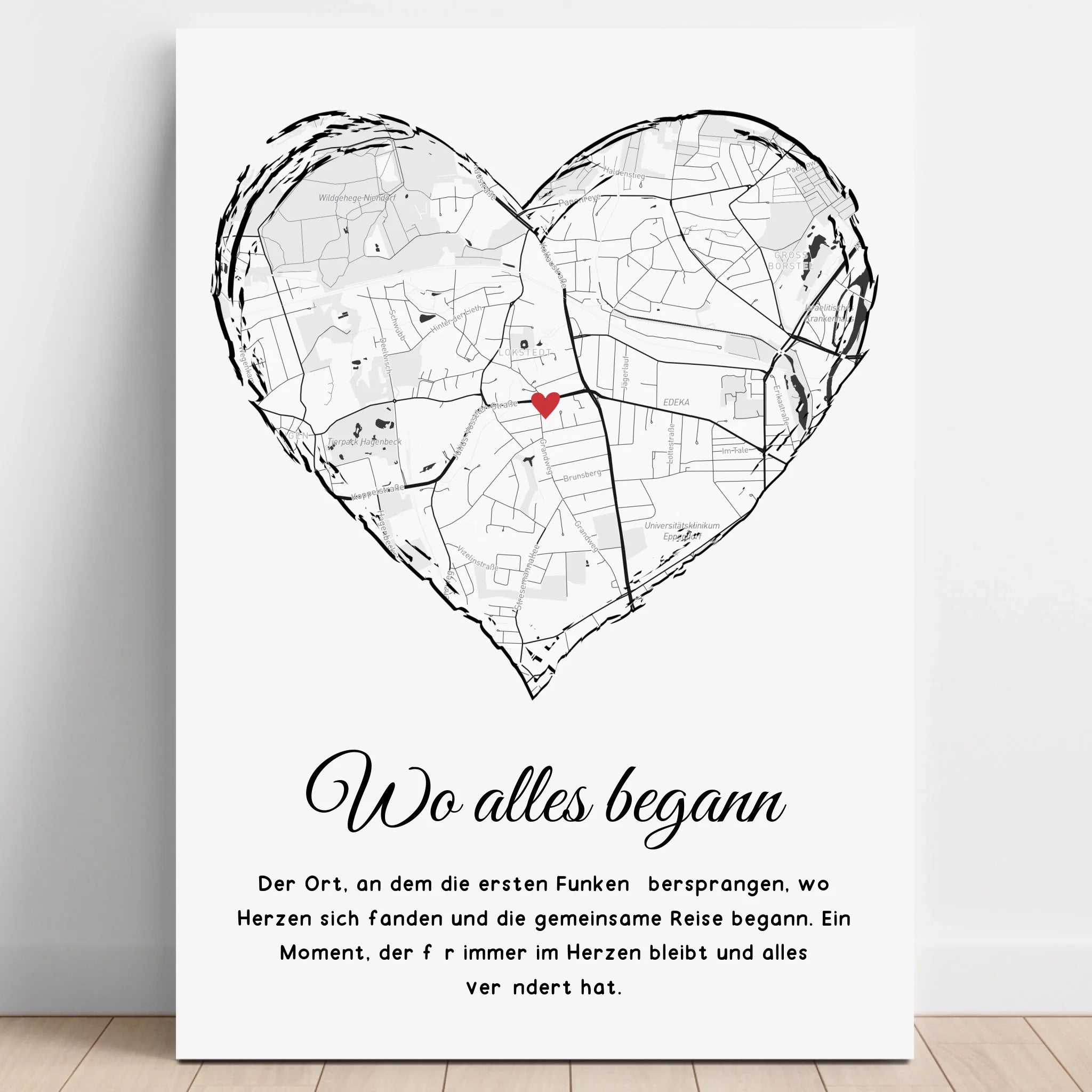 Personalisiertes Wo Alles Begann Poster Geschenk - Prinolla