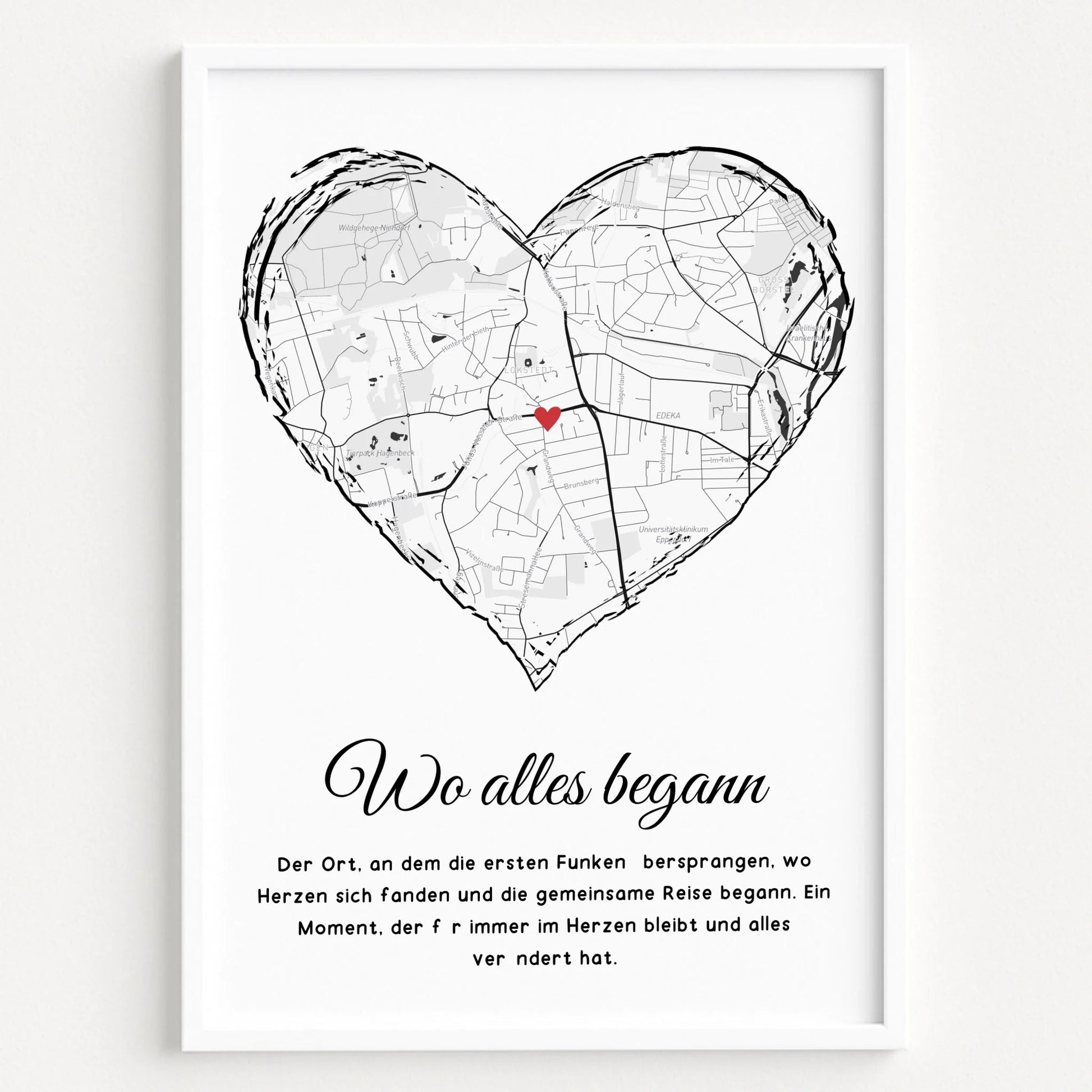 Personalisiertes Wo Alles Begann Poster Geschenk - Prinolla