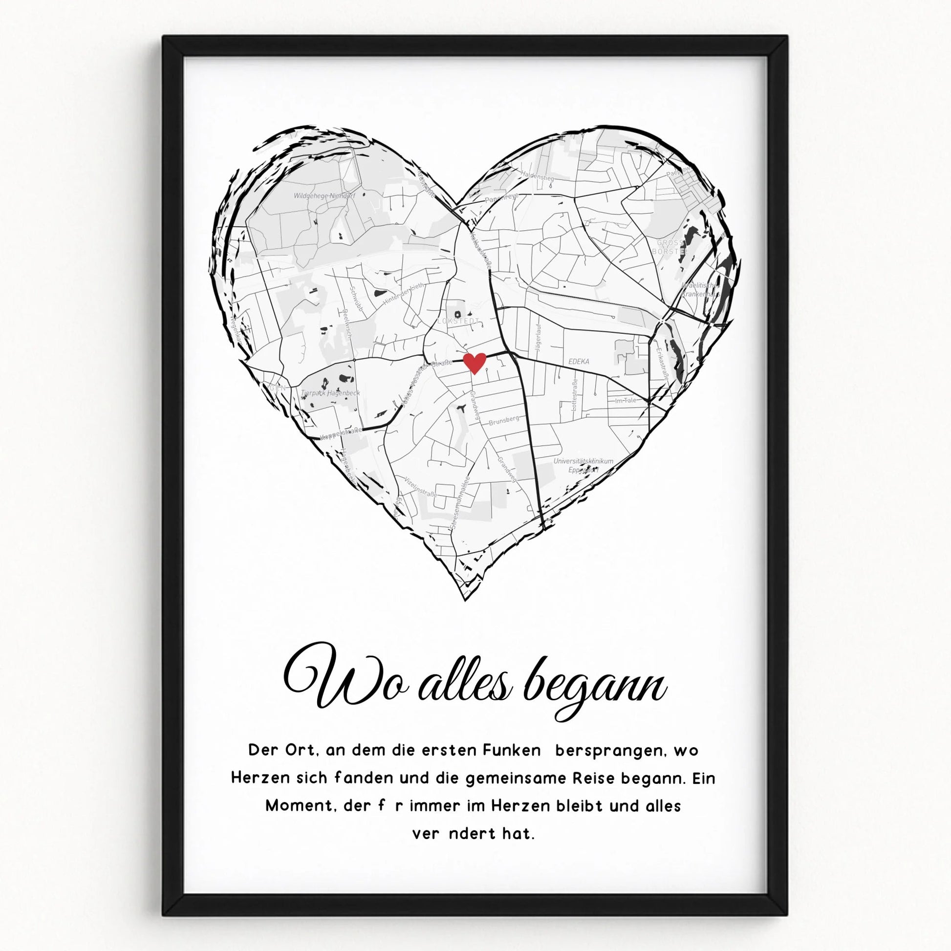 Personalisiertes Wo Alles Begann Poster Geschenk - Prinolla