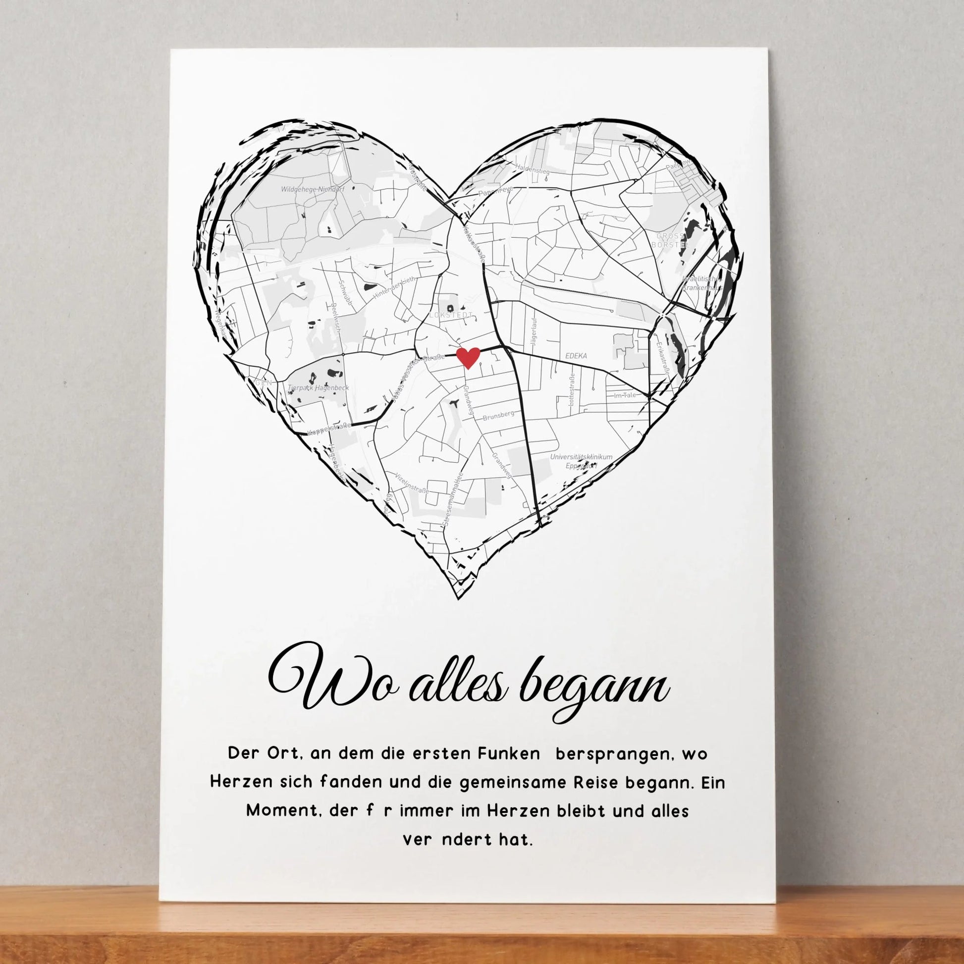 Personalisiertes Wo Alles Begann Poster Geschenk - Prinolla