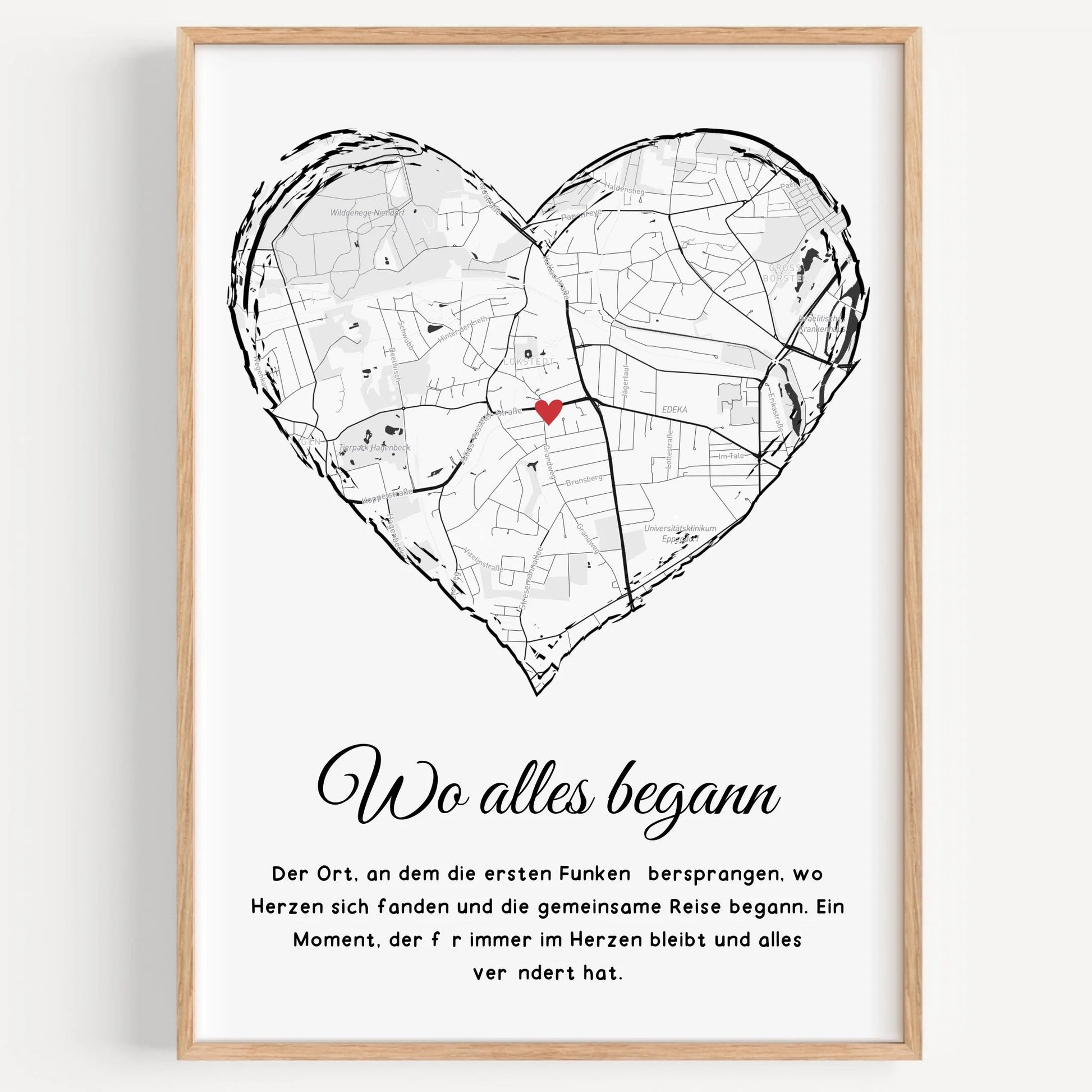 Personalisiertes Wo Alles Begann Poster Geschenk - Prinolla