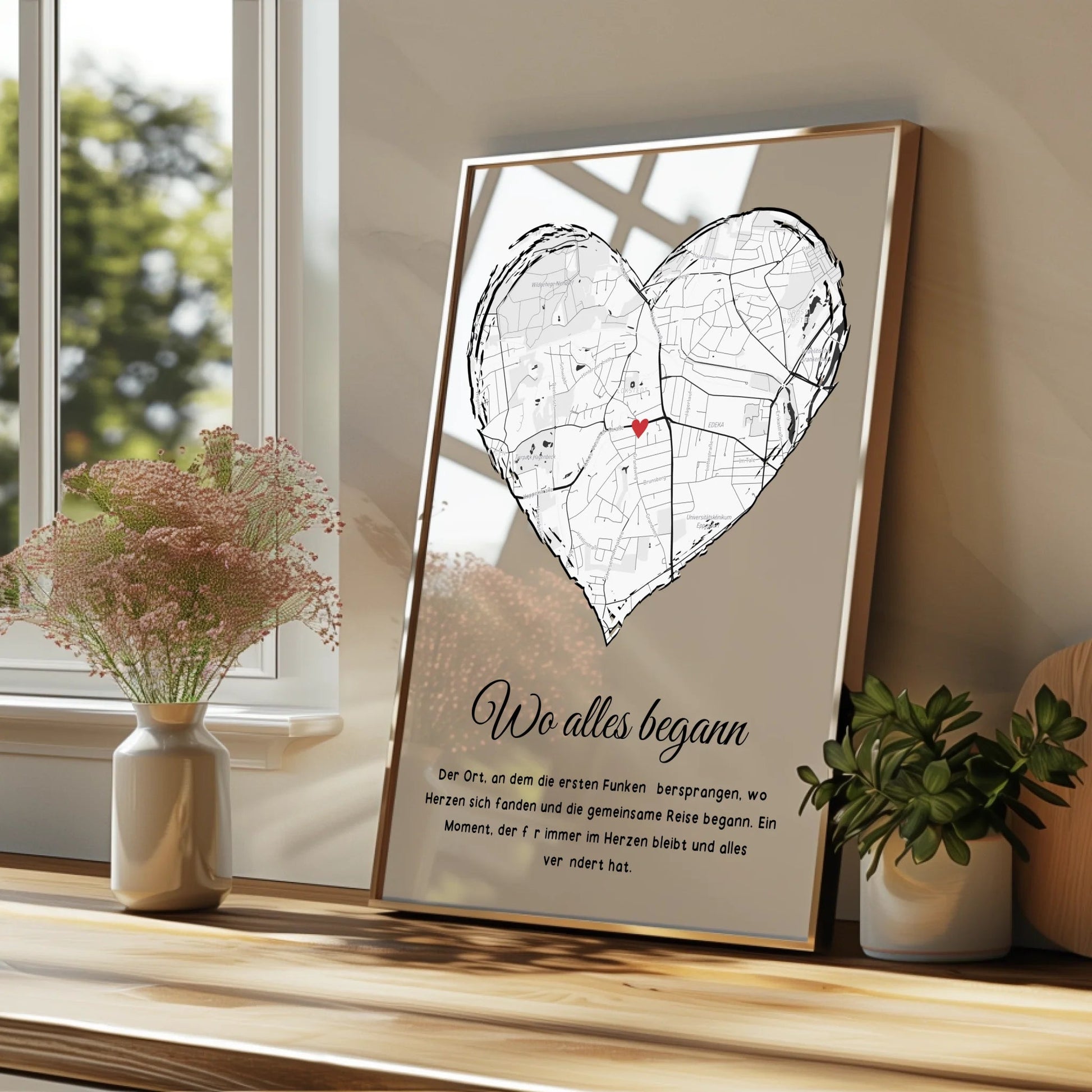 Personalisiertes Wo Alles Begann Poster Geschenk - Prinolla