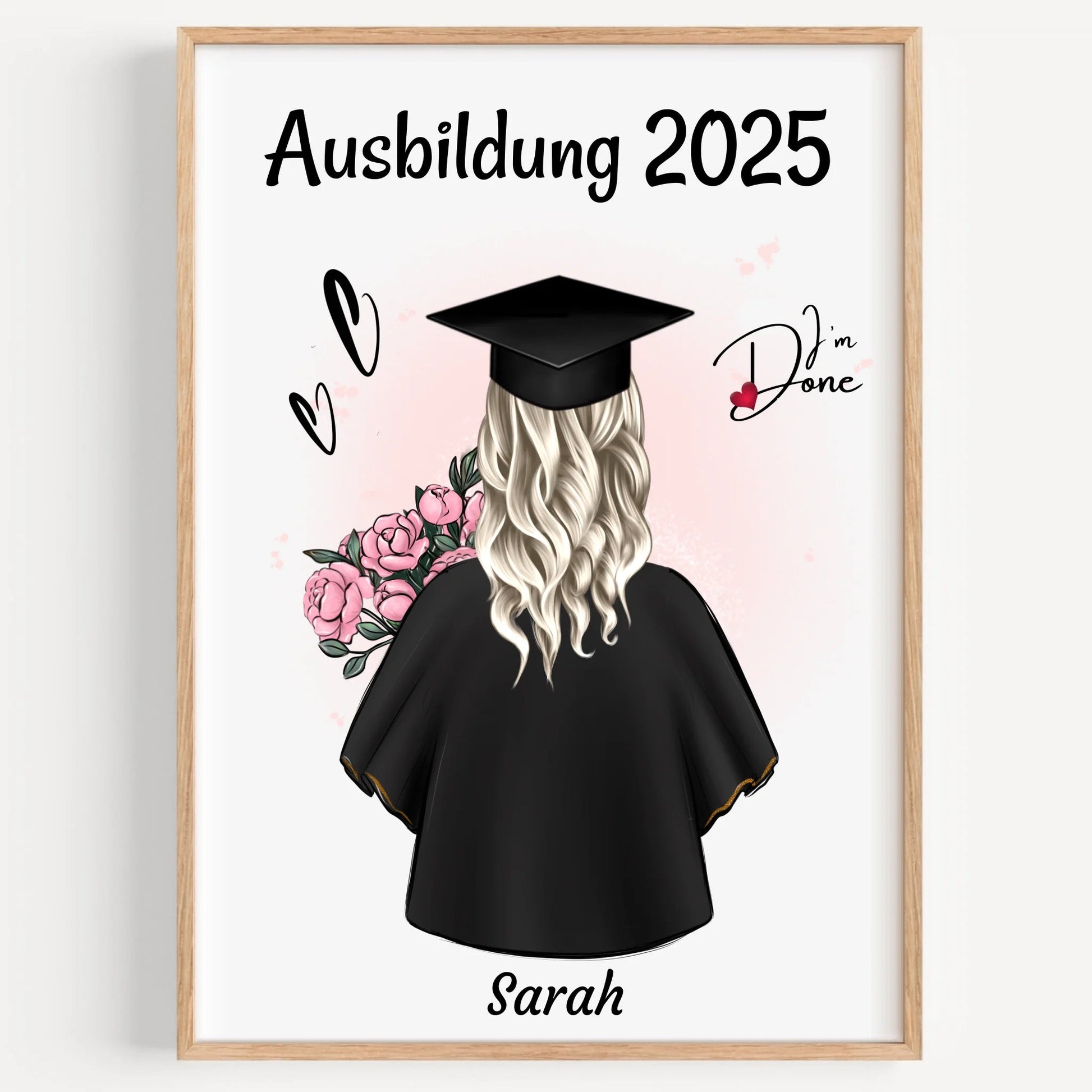 Persönliches Ausbildung Prüfung bestanden Geschenk Bild - Prinolla