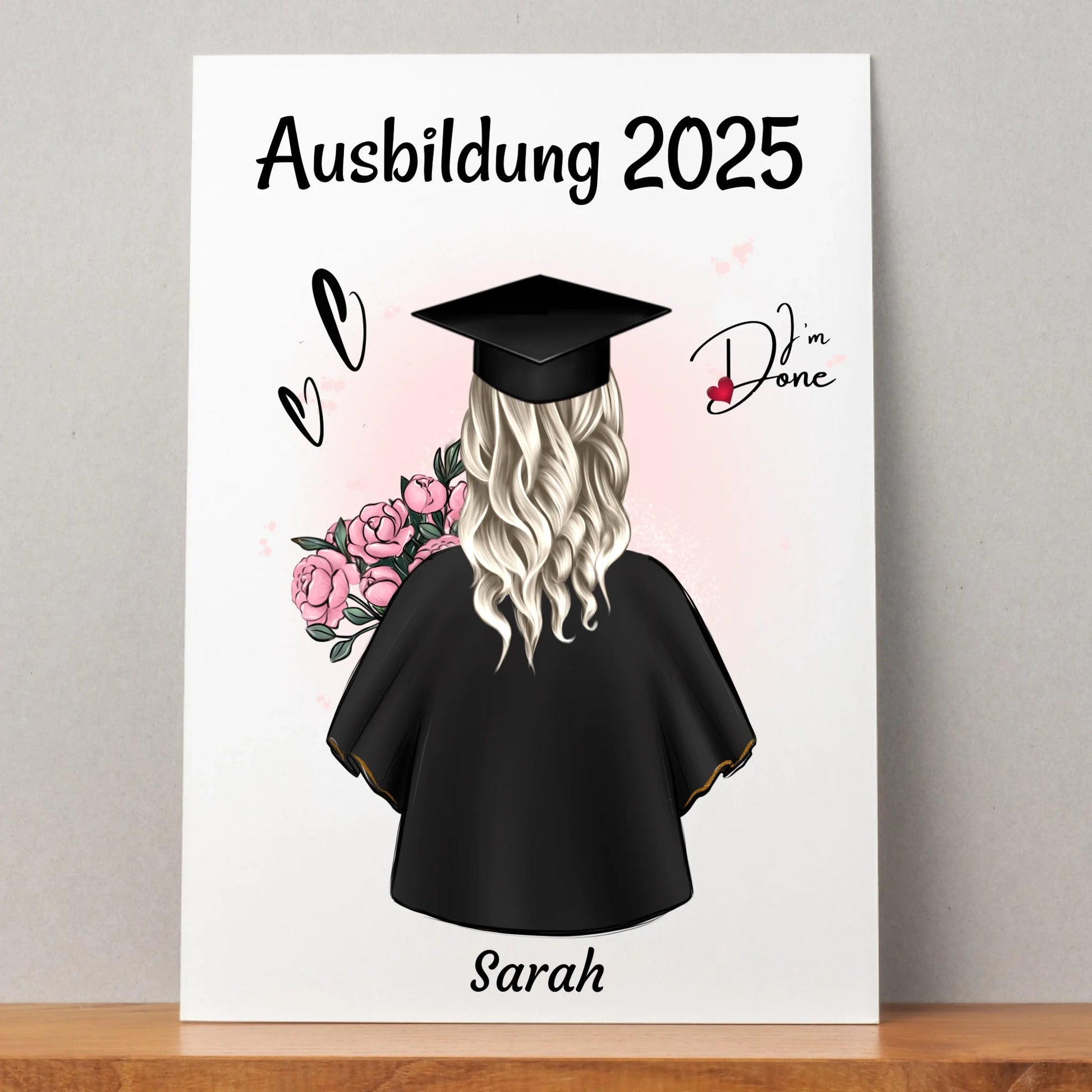 Persönliches Ausbildung Prüfung bestanden Geschenk Bild - Prinolla