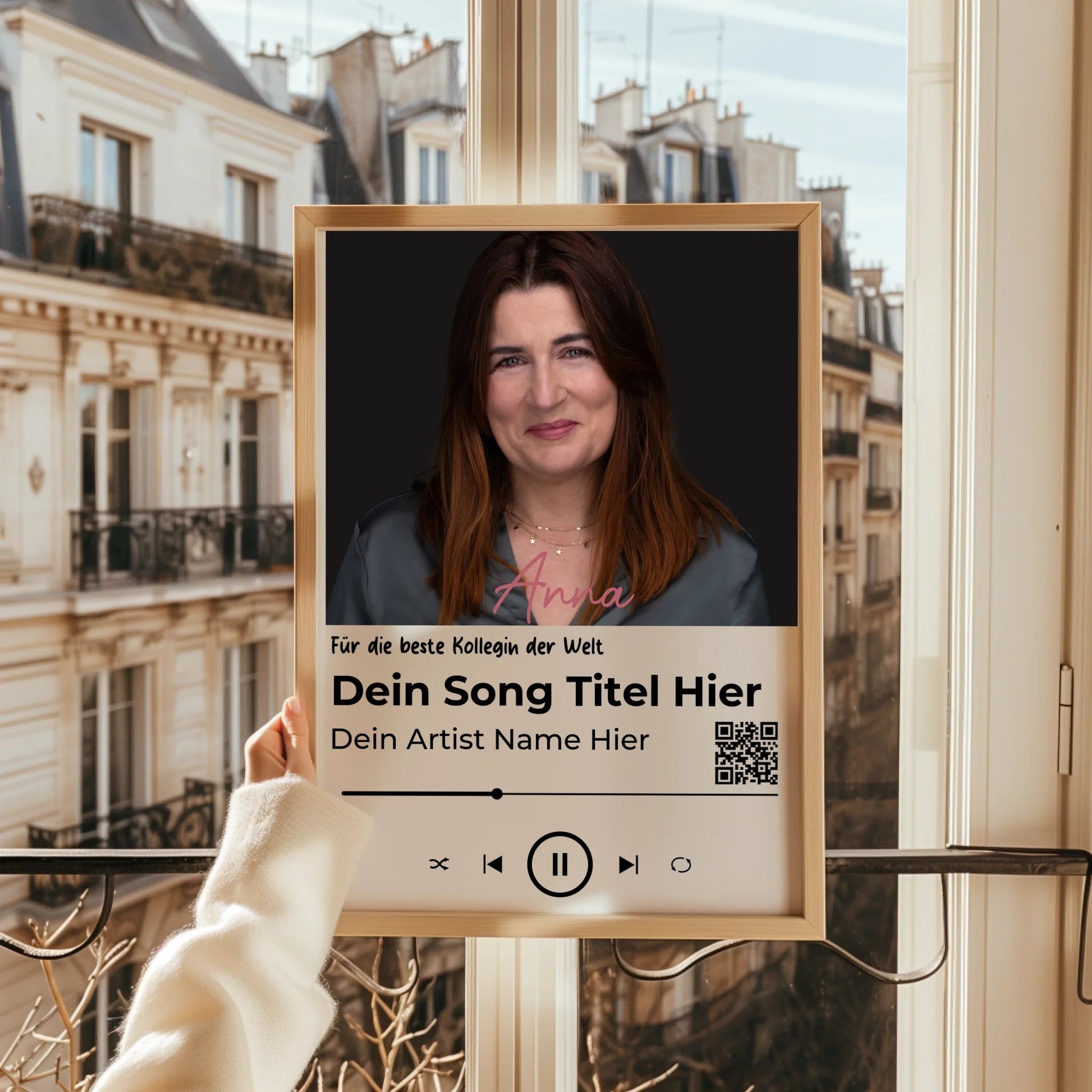 Persönliches Geschenk Arbeitskollegin Musikposter mit Foto - Prinolla