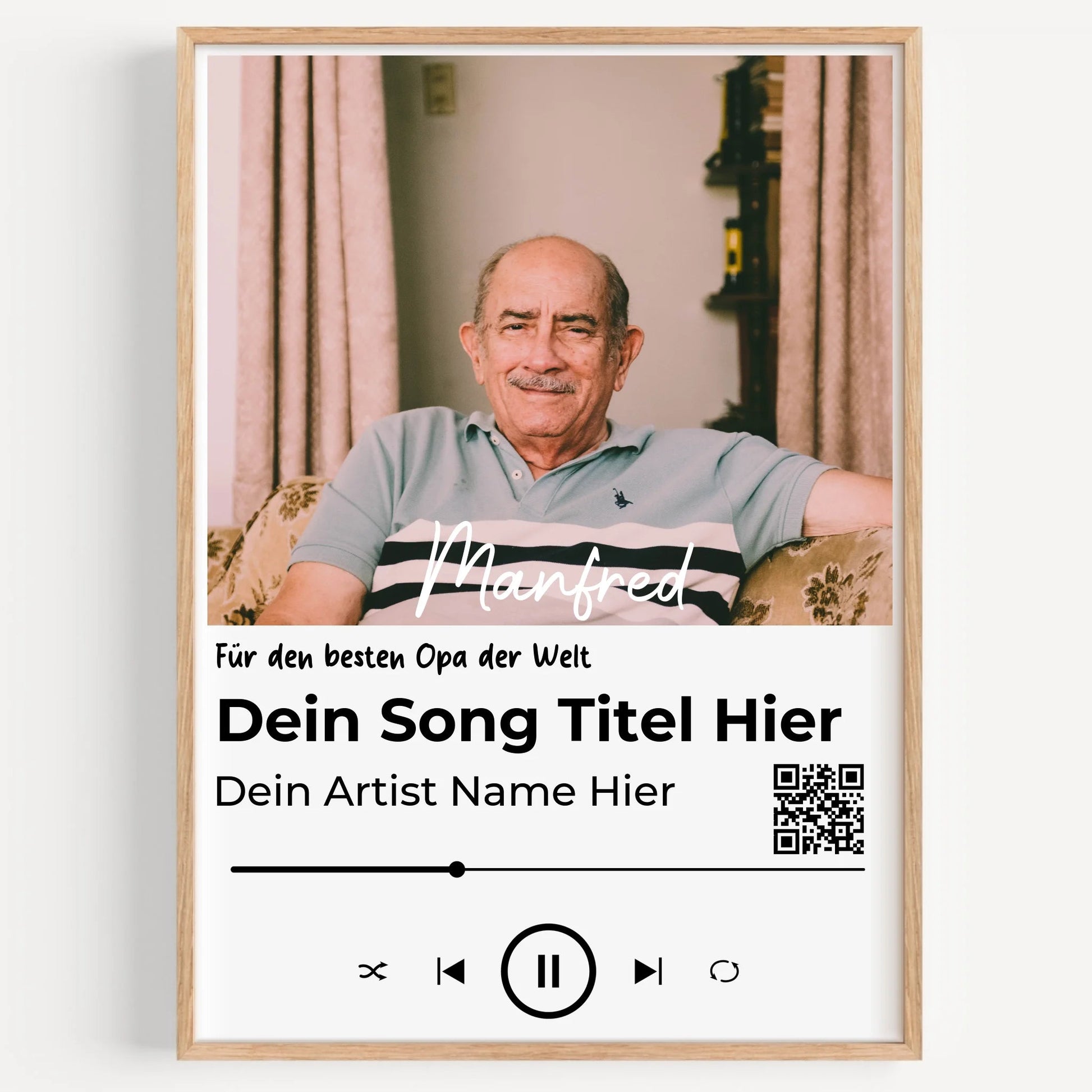 Persönliches Geschenk für Opa Musikposter Lieblingssong - Prinolla
