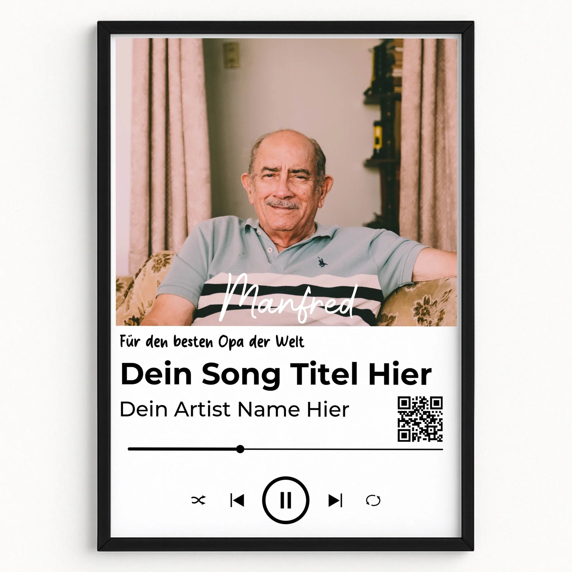Persönliches Geschenk für Opa Musikposter Lieblingssong - Prinolla