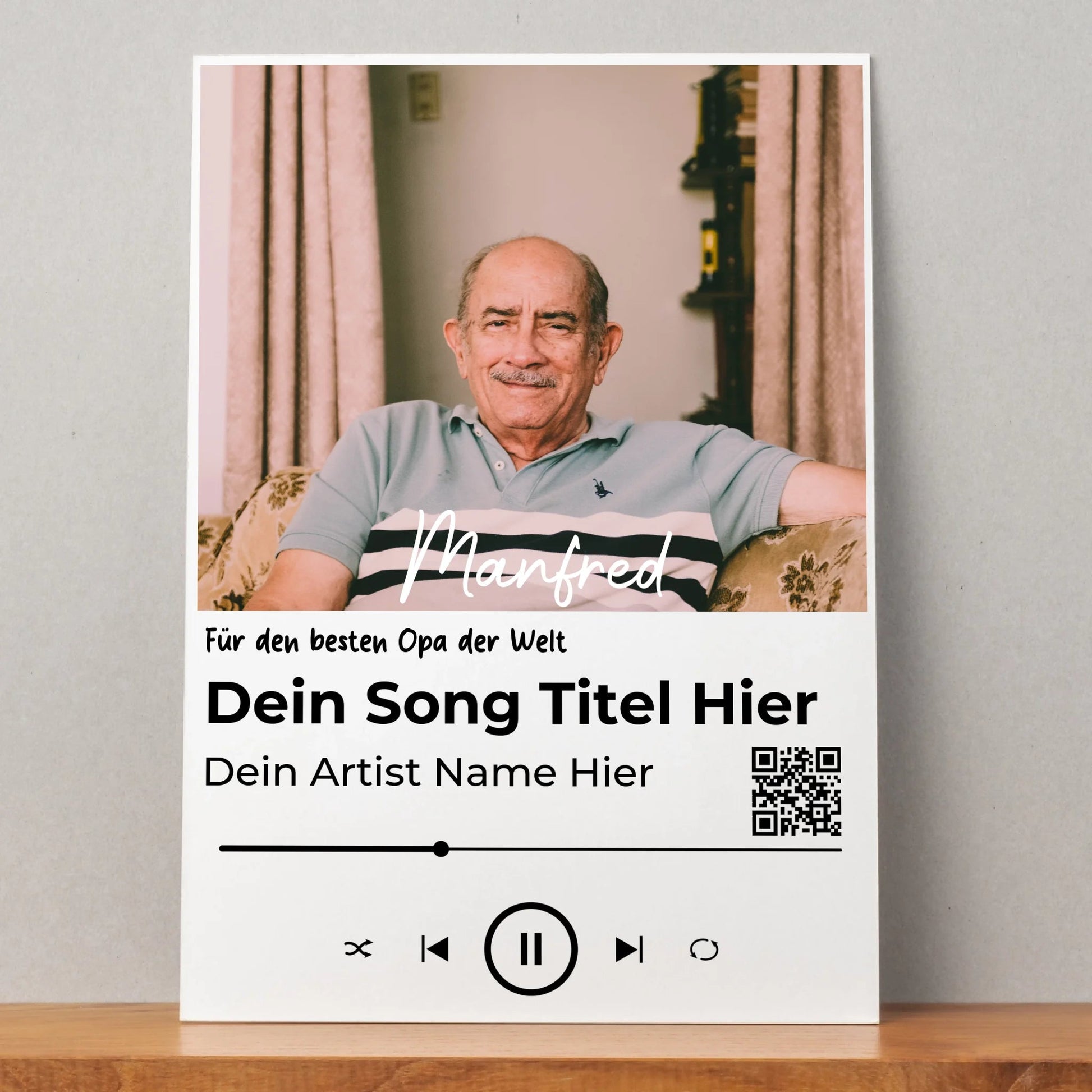 Persönliches Geschenk für Opa Musikposter Lieblingssong - Prinolla