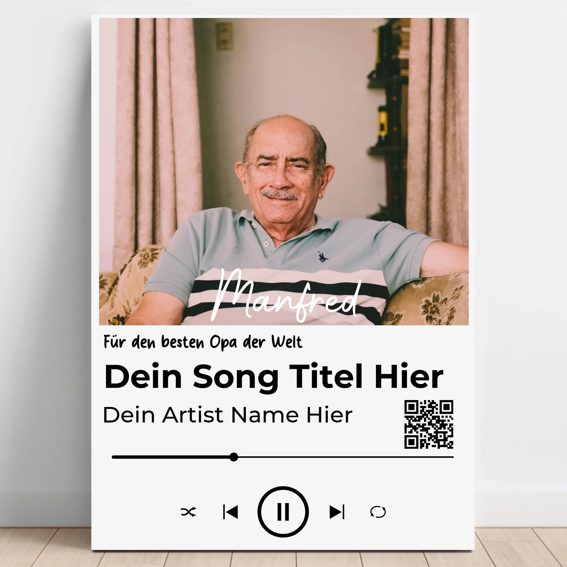 Persönliches Geschenk für Opa Musikposter Lieblingssong - Prinolla