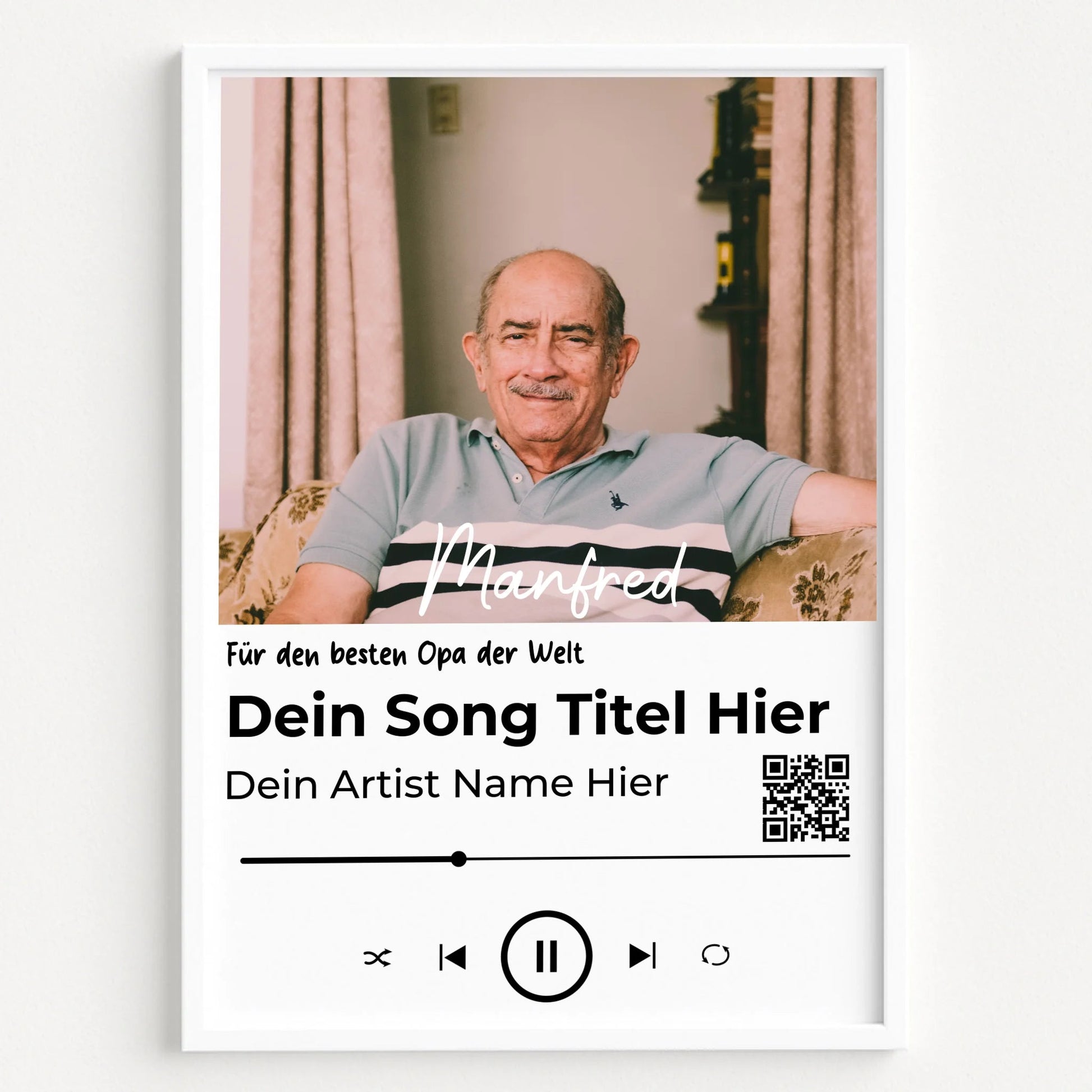 Persönliches Geschenk für Opa Musikposter Lieblingssong - Prinolla
