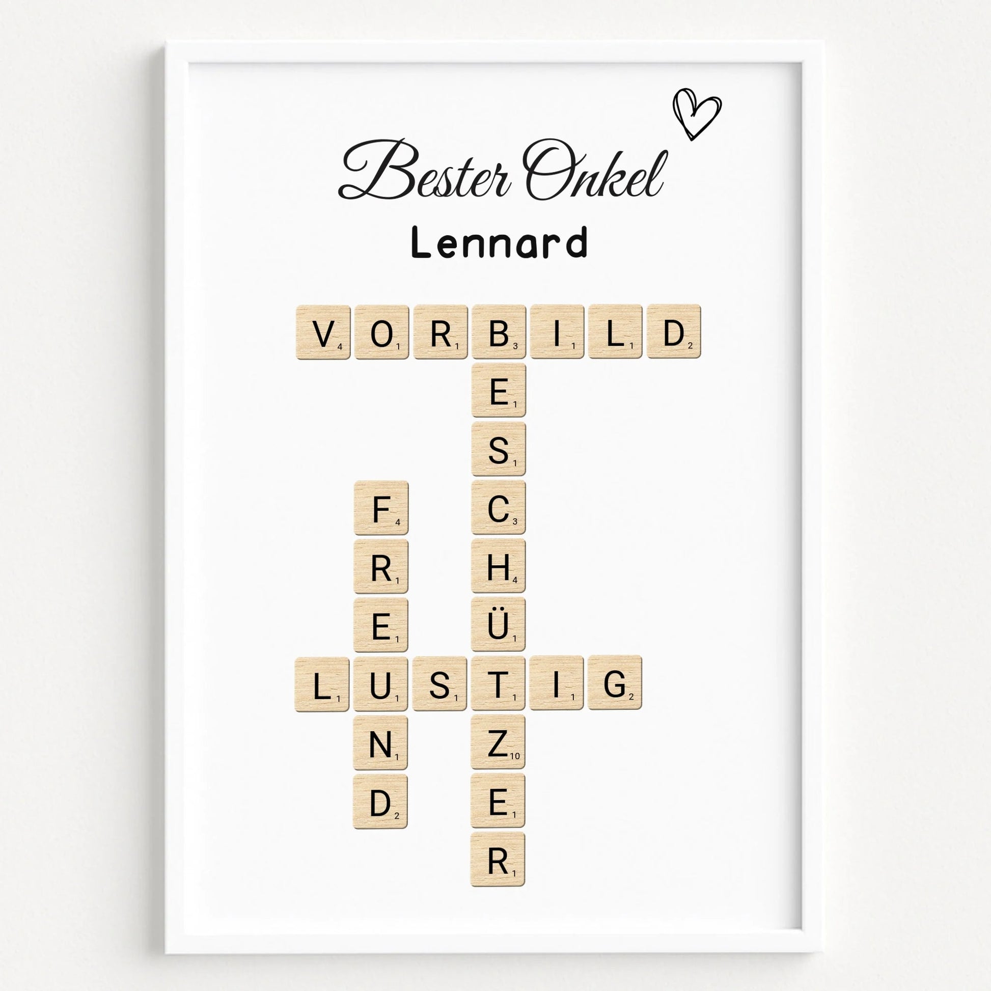 Persönliches Onkel Geschenk Definition Word Poster - Prinolla
