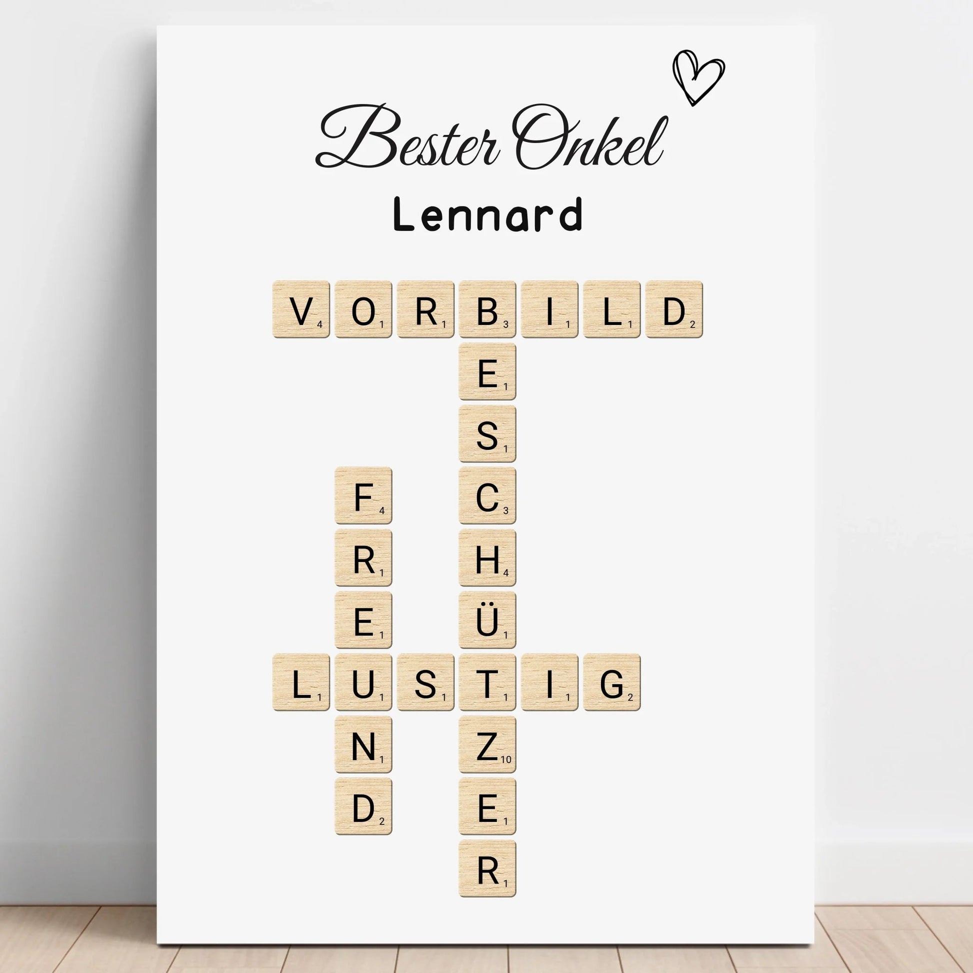 Persönliches Onkel Geschenk Definition Word Poster - Prinolla